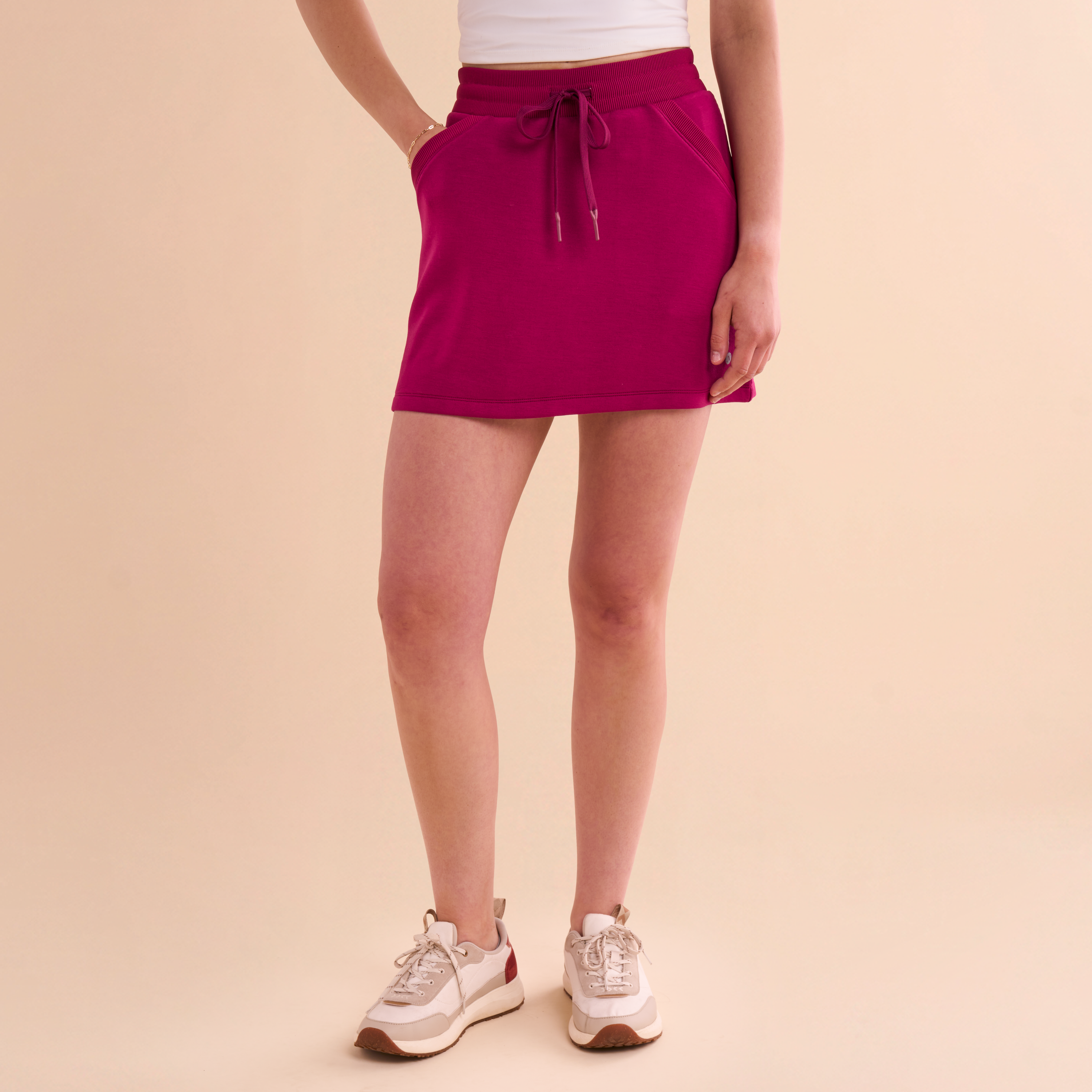 Image of Natural Reflections Soft Haven Scuba Skort - Beaujolais