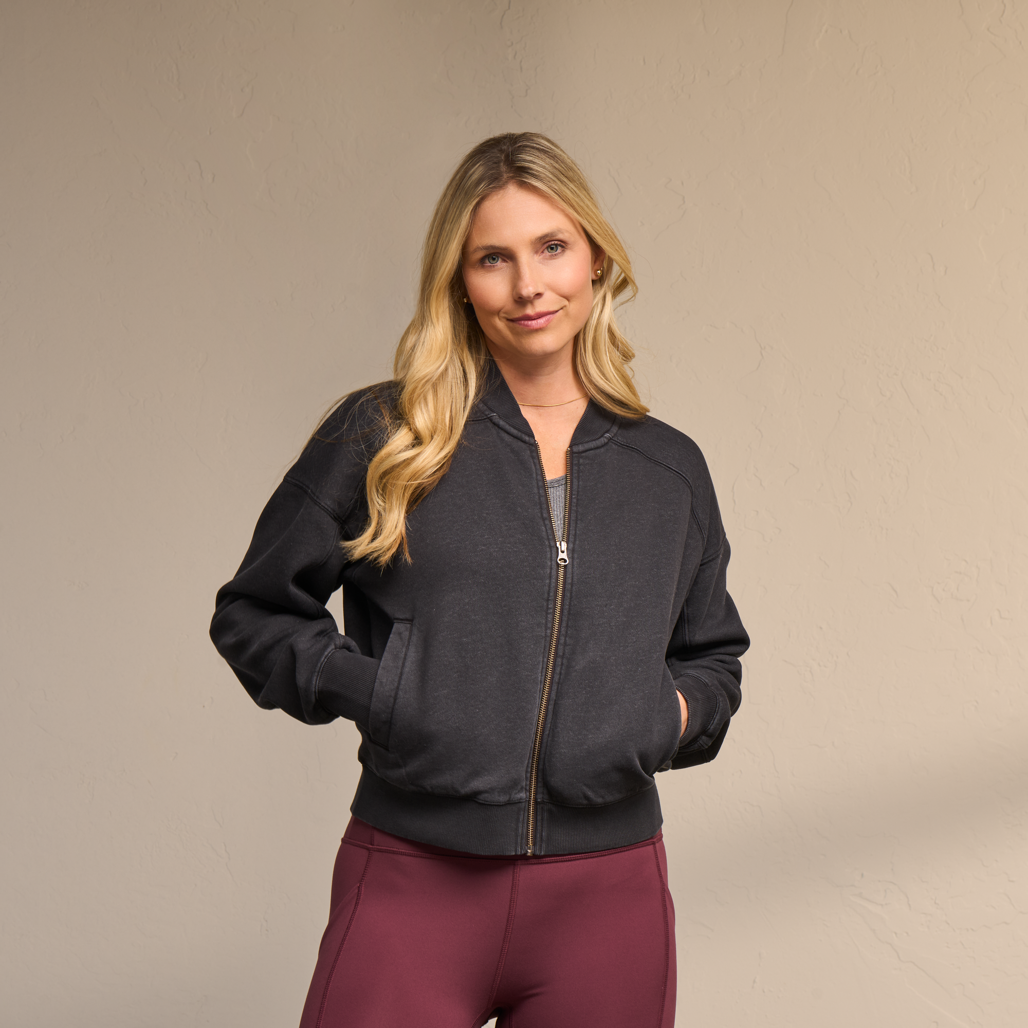 Image of Natural Reflections Harbor Bomber Jacket - Black