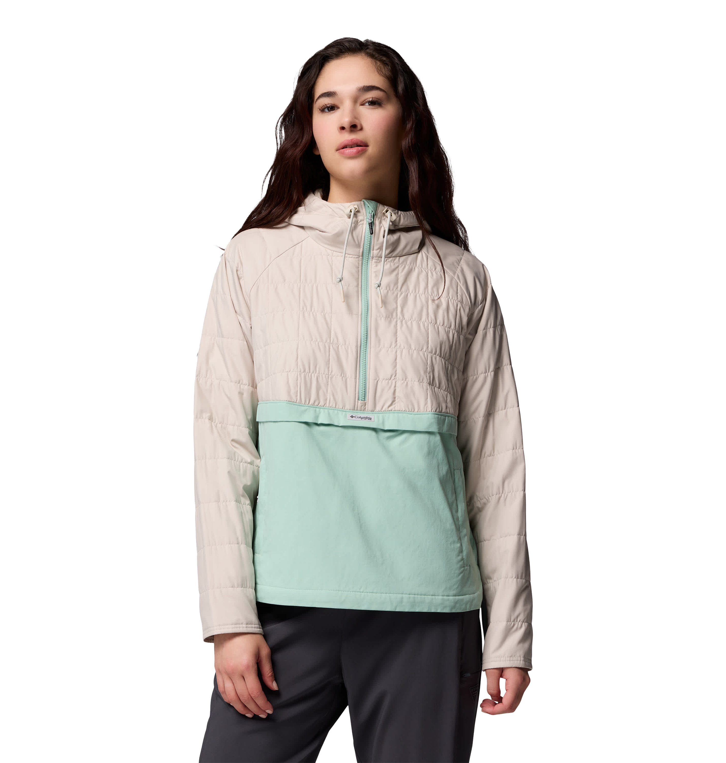 Image of Columbia PFG Uncharted II Insulated Anorak - Dark Stone/Misty Jade - XS