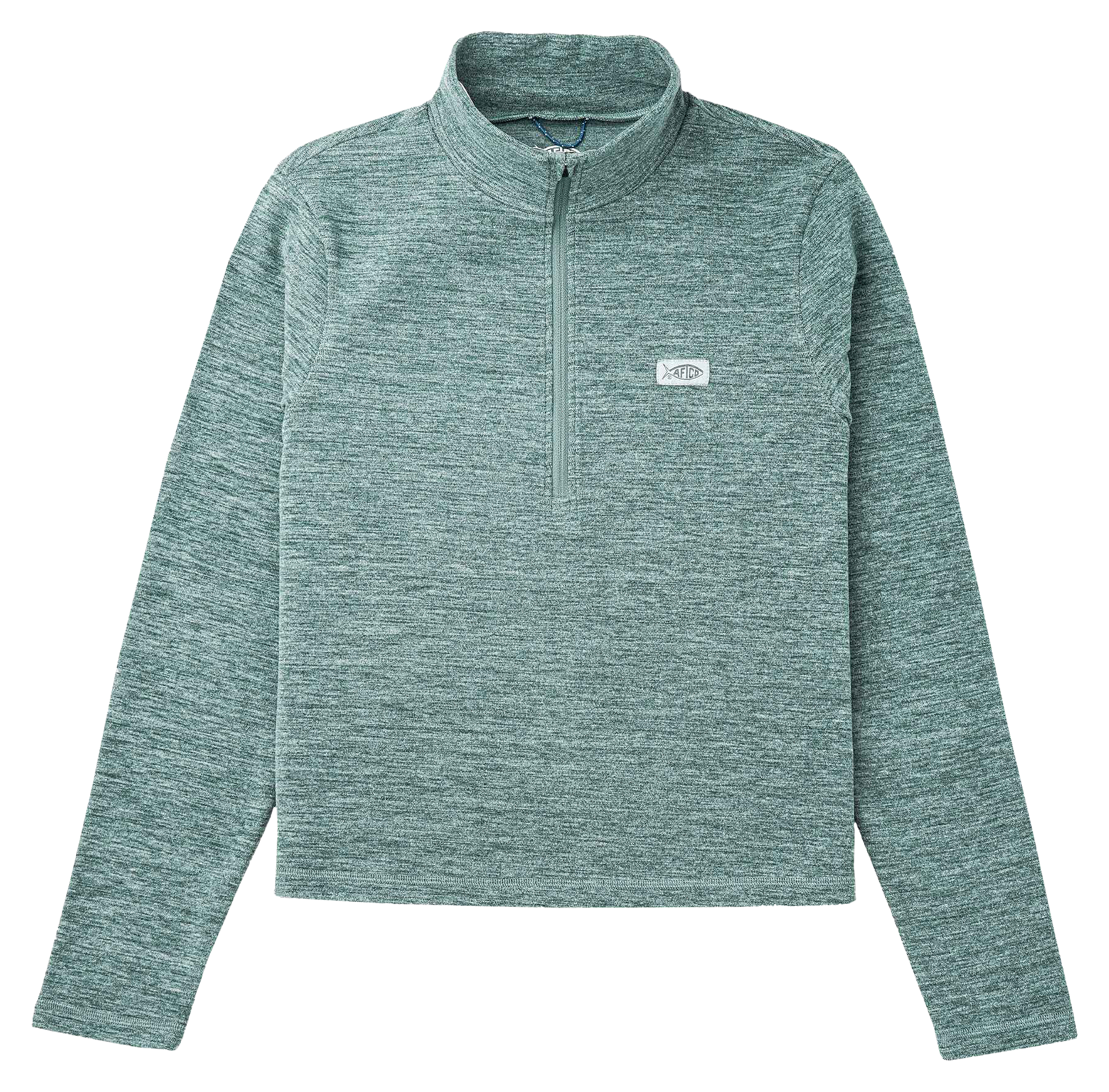 Image of AFTCO Coastal Layer Quarter-Zip Pullover - Dark Sea Heather - S