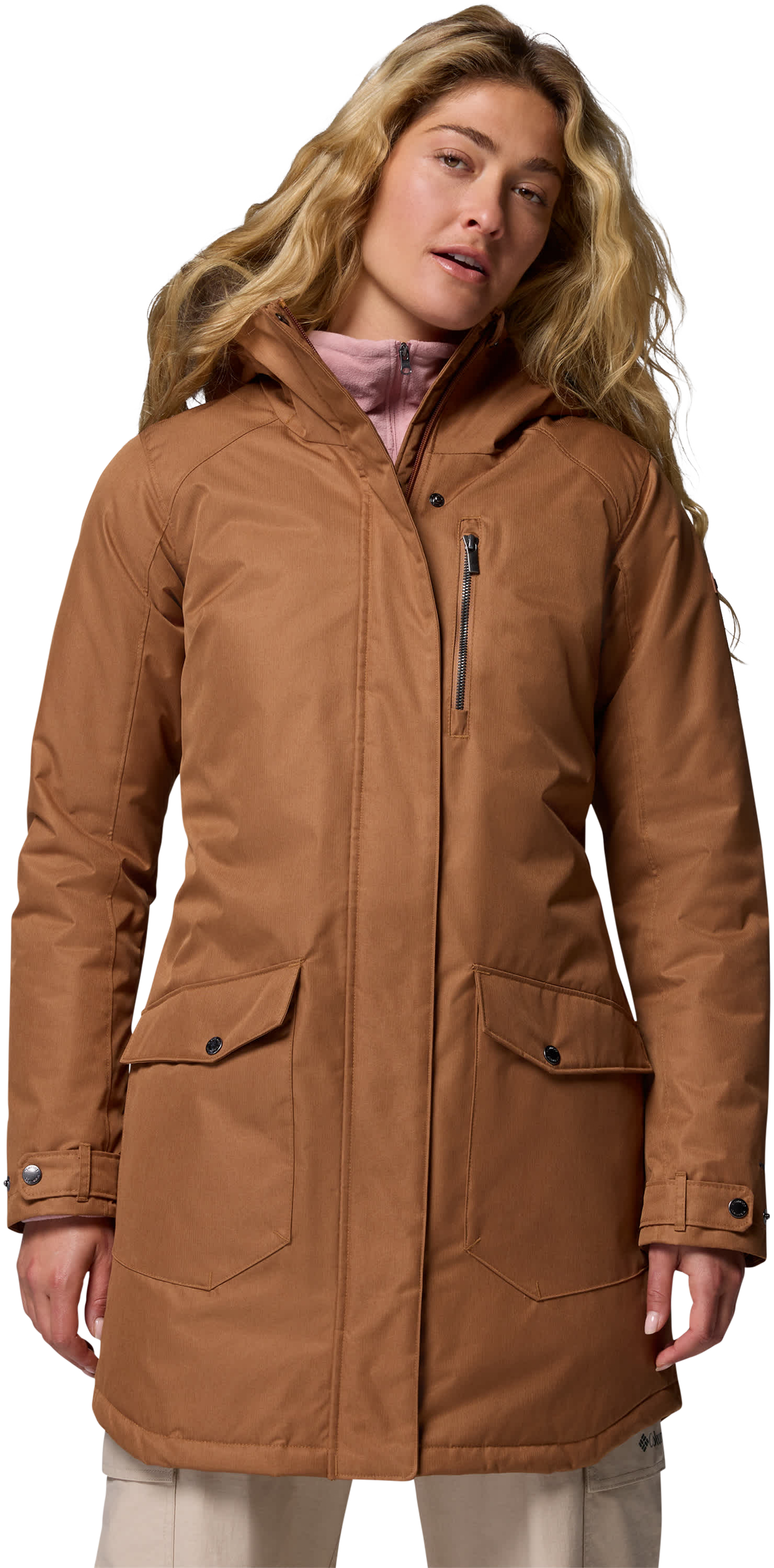Image of Columbia Suttle Mountain Insulated Long Jacket - Camel Brown - M
