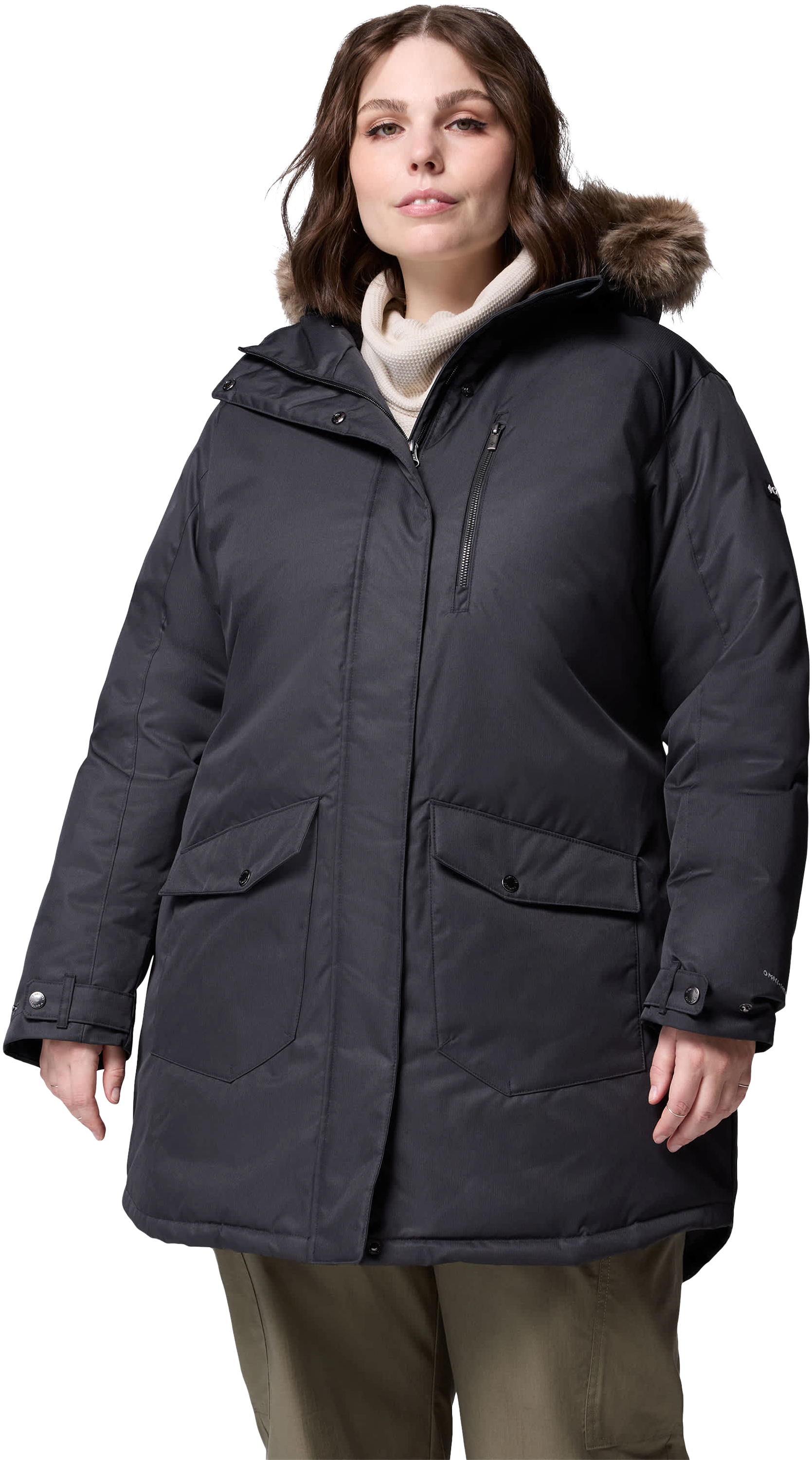 Image of Columbia Suttle Mountain Insulated Long Jacket - Black - 3X