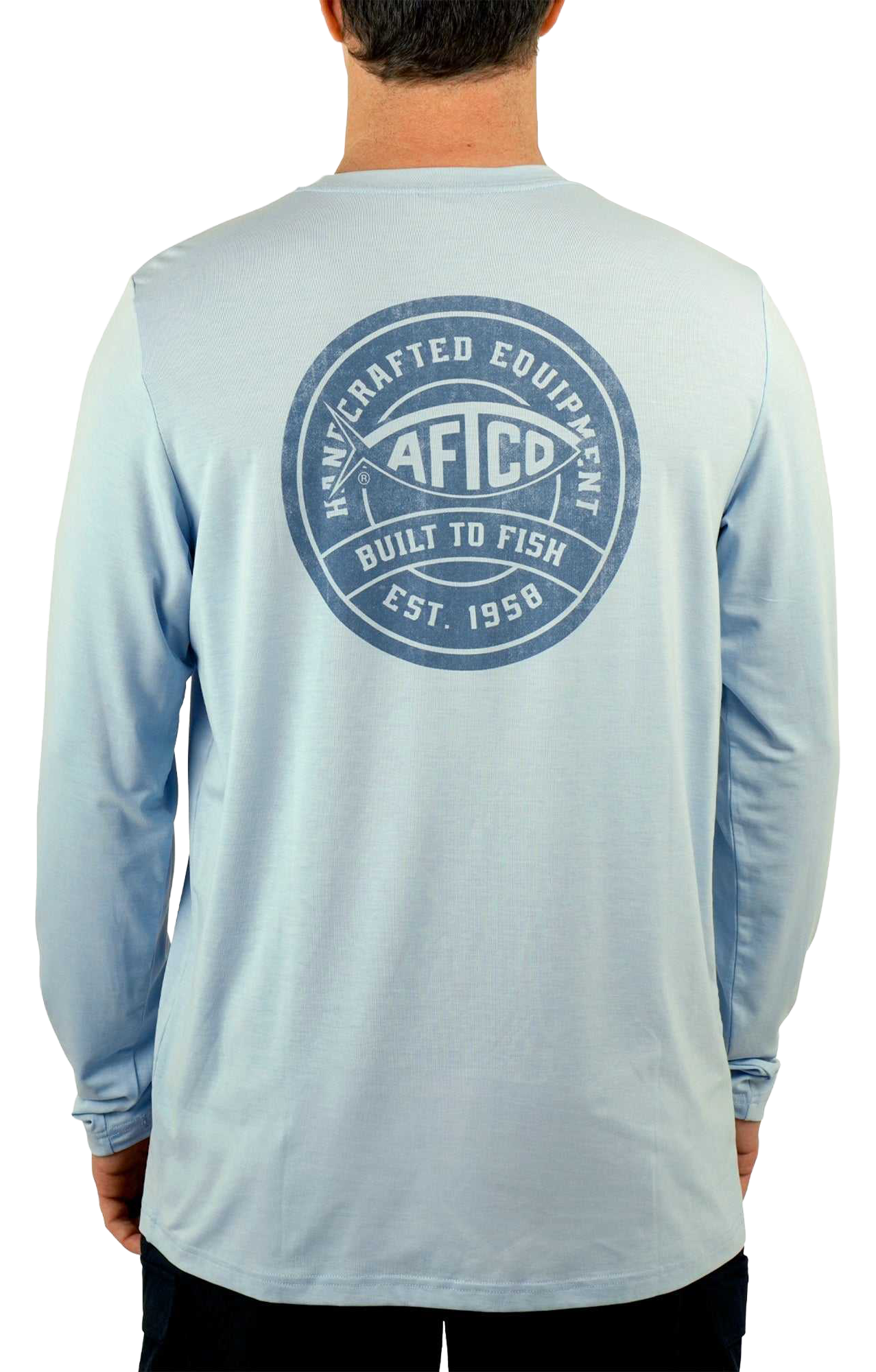 Image of AFTCO Ocean Bound Built to Fish Performance Long-Sleeve Shirt - Dusk Heather