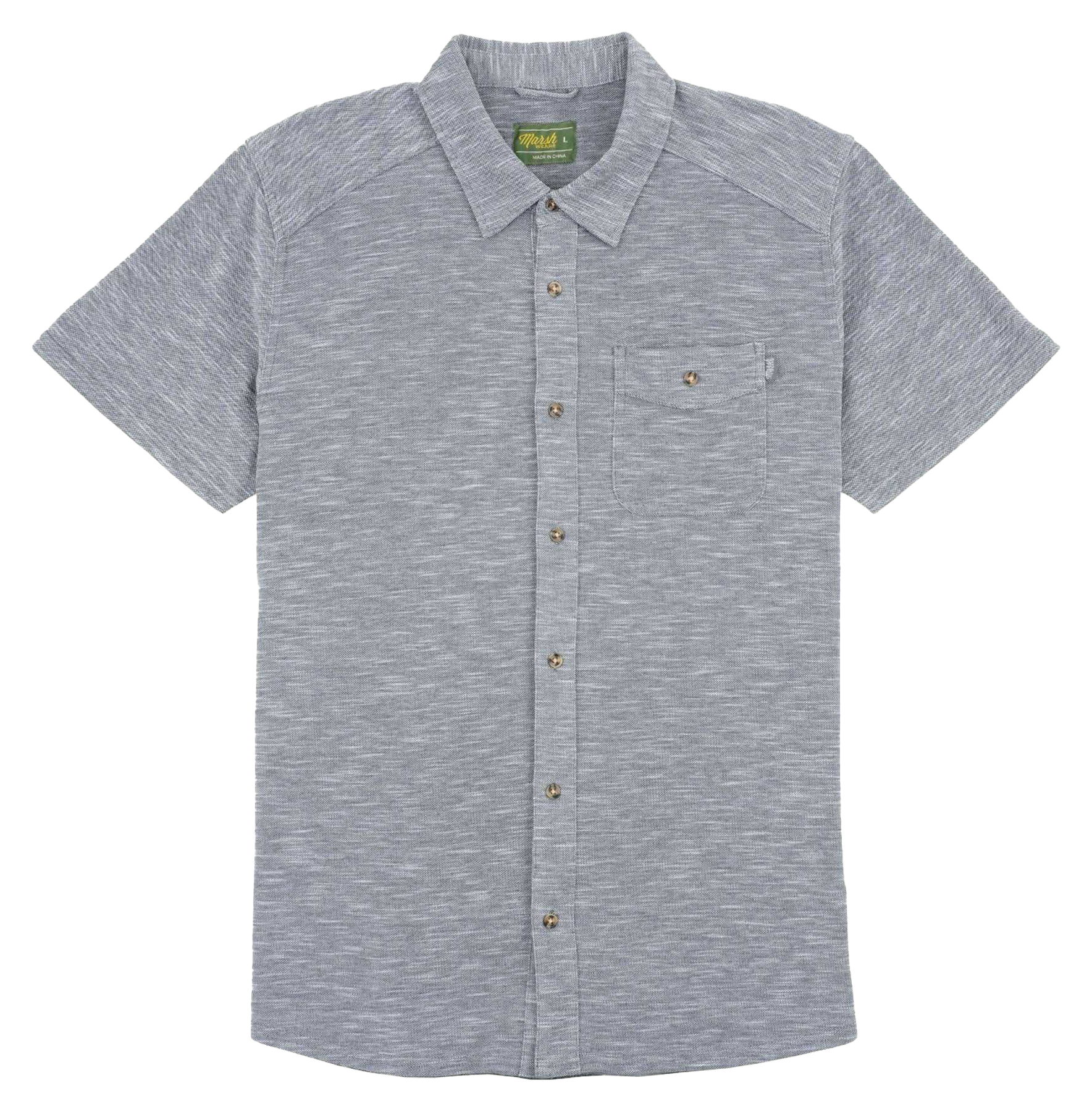 Image of Marsh Wear Coffin Point Short-Sleeve Shirt - Charcoal Heather