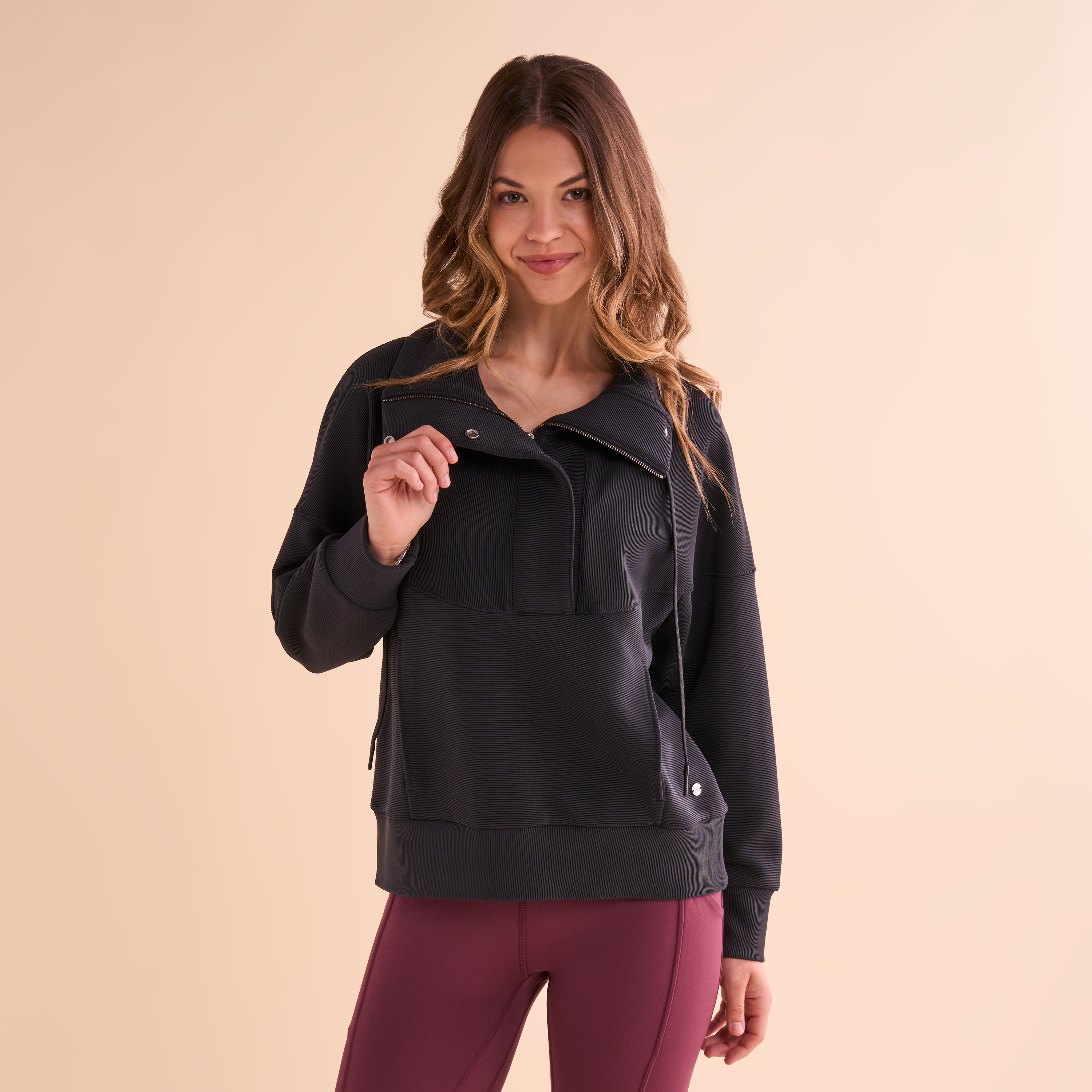 Image of Natural Reflections Ridgeline Quarter-Zip Pullover - Black