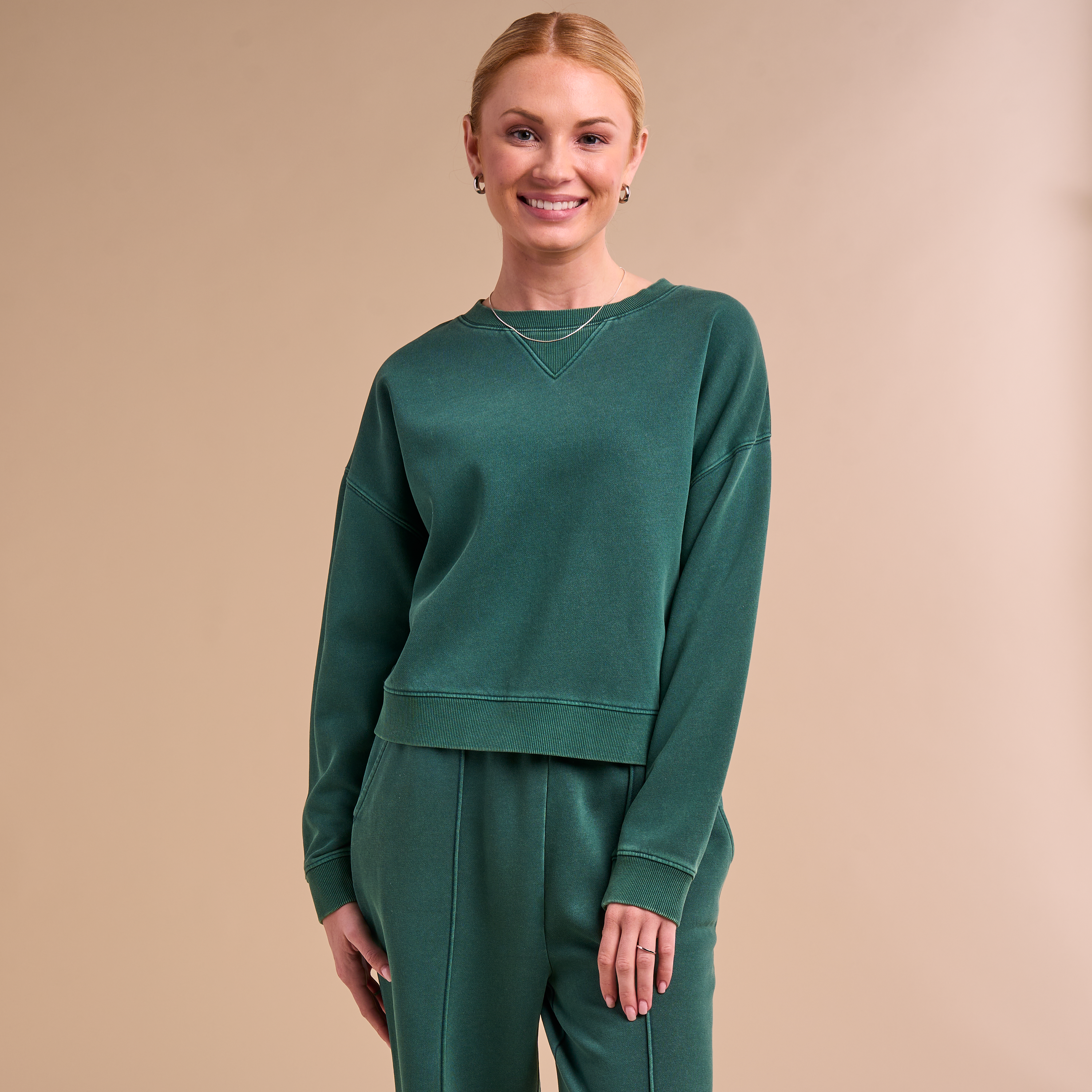 Image of Natural Reflections Harbor Sweatshirt - Deep Teal