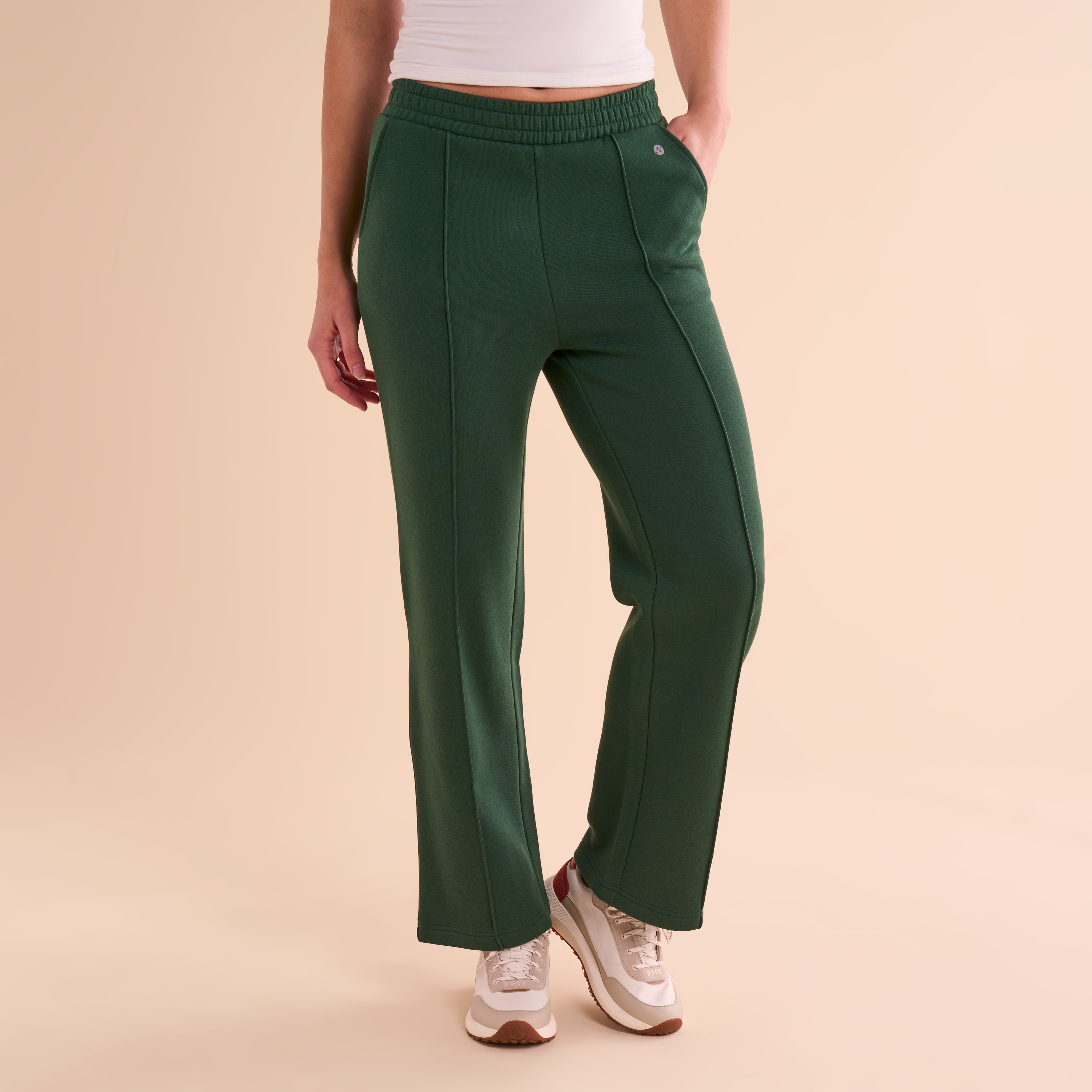 Image of Natural Reflections Harbor Knit Terry Sweatpants - Pineneedle