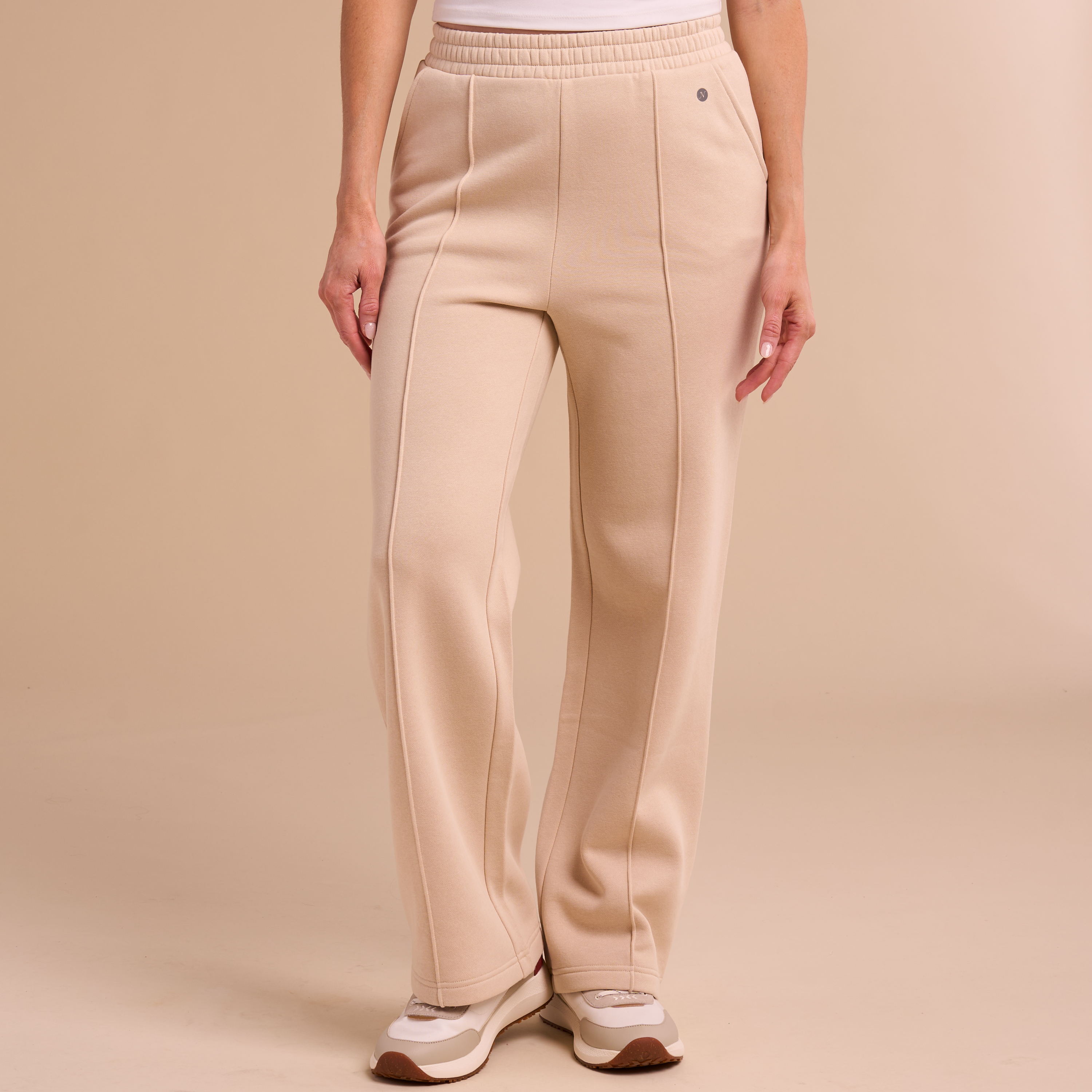 Image of Natural Reflections Harbor Knit Terry Sweatpants - Fog