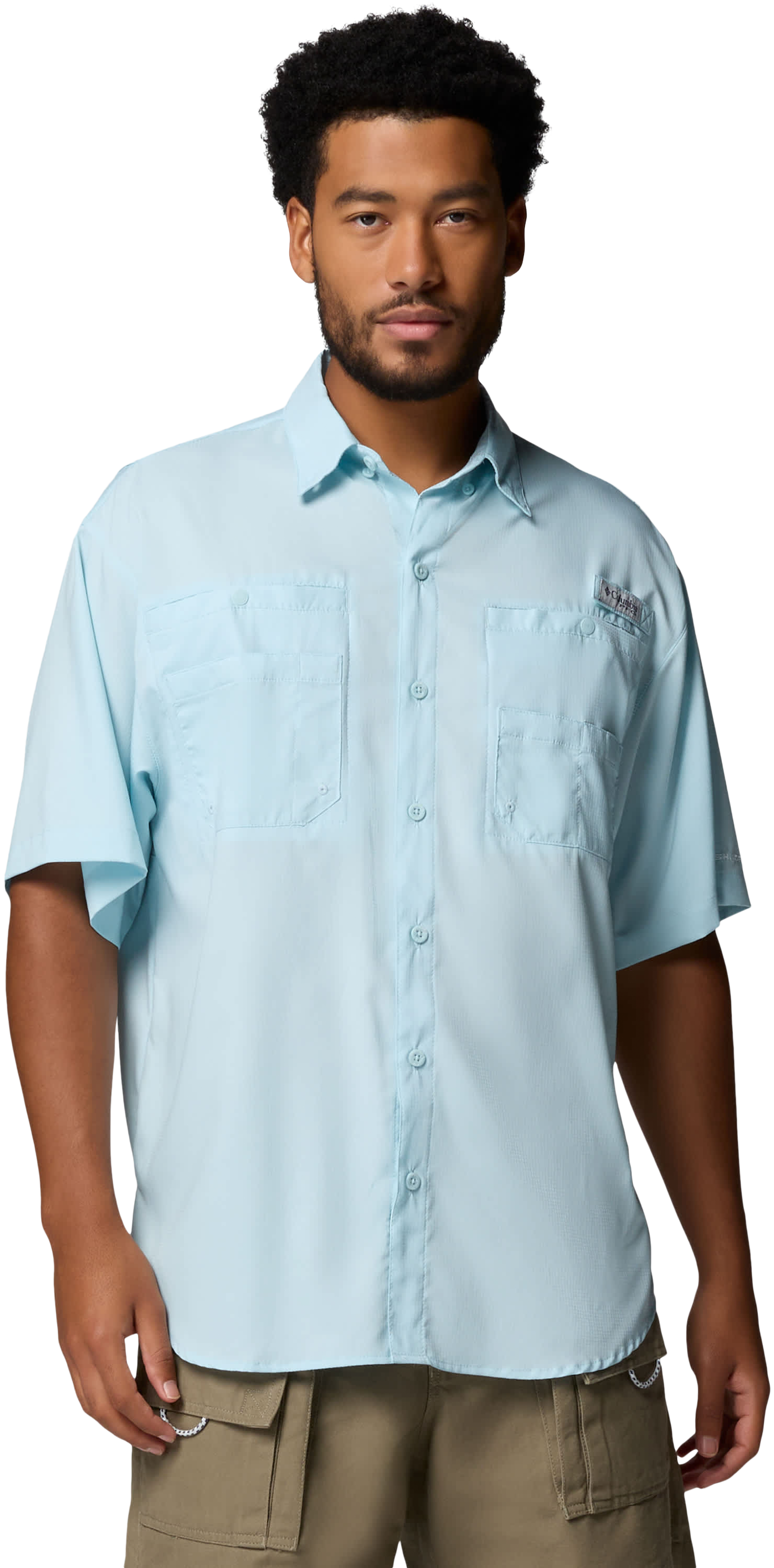 Image of Columbia Tamiami II Short-Sleeve Button-Down Shirt - Marine Light