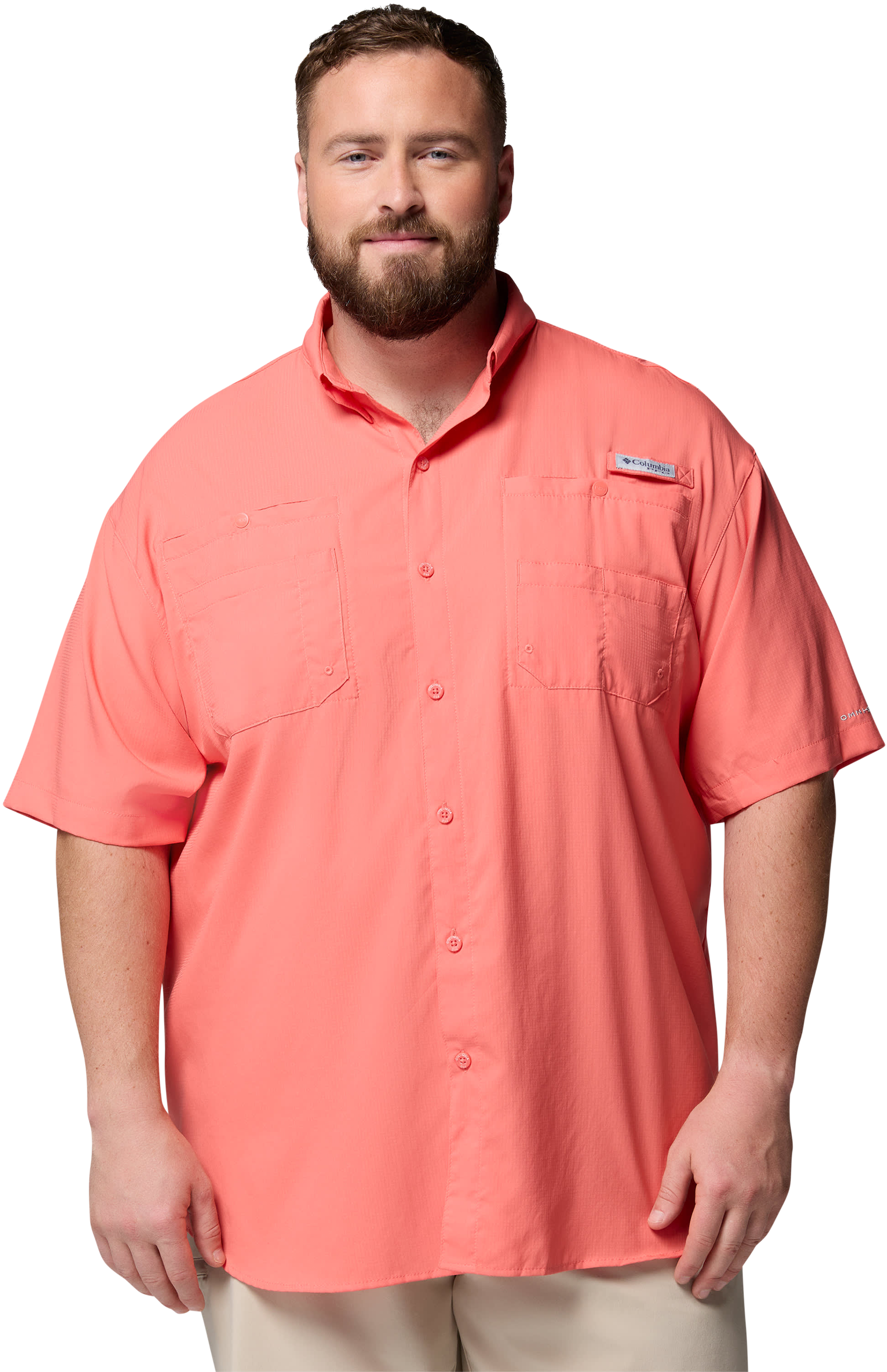 Image of Columbia Tamiami II Short-Sleeve Button-Down Shirt - Melonade