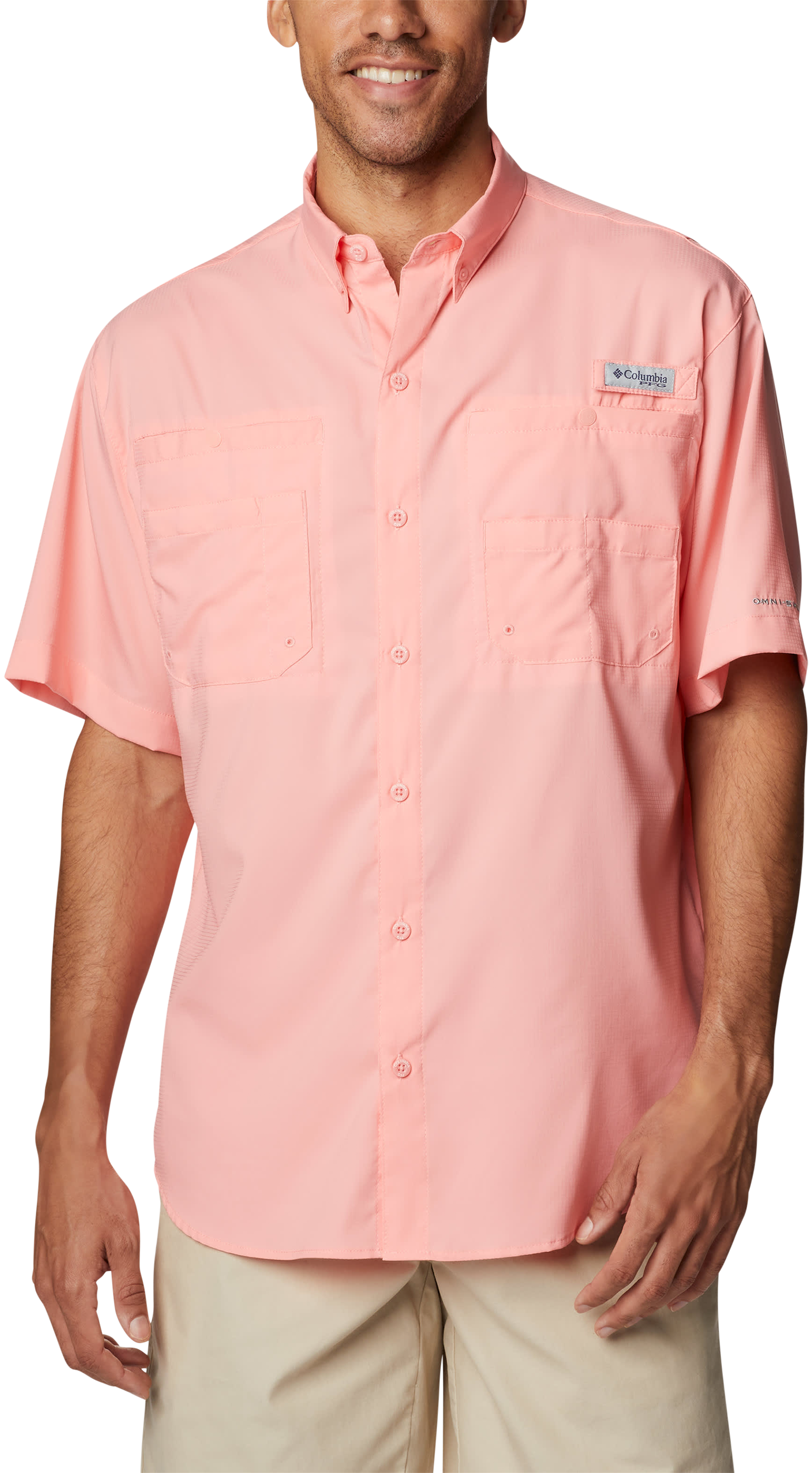Image of Columbia Tamiami II Short-Sleeve Button-Down Shirt - Sorbet