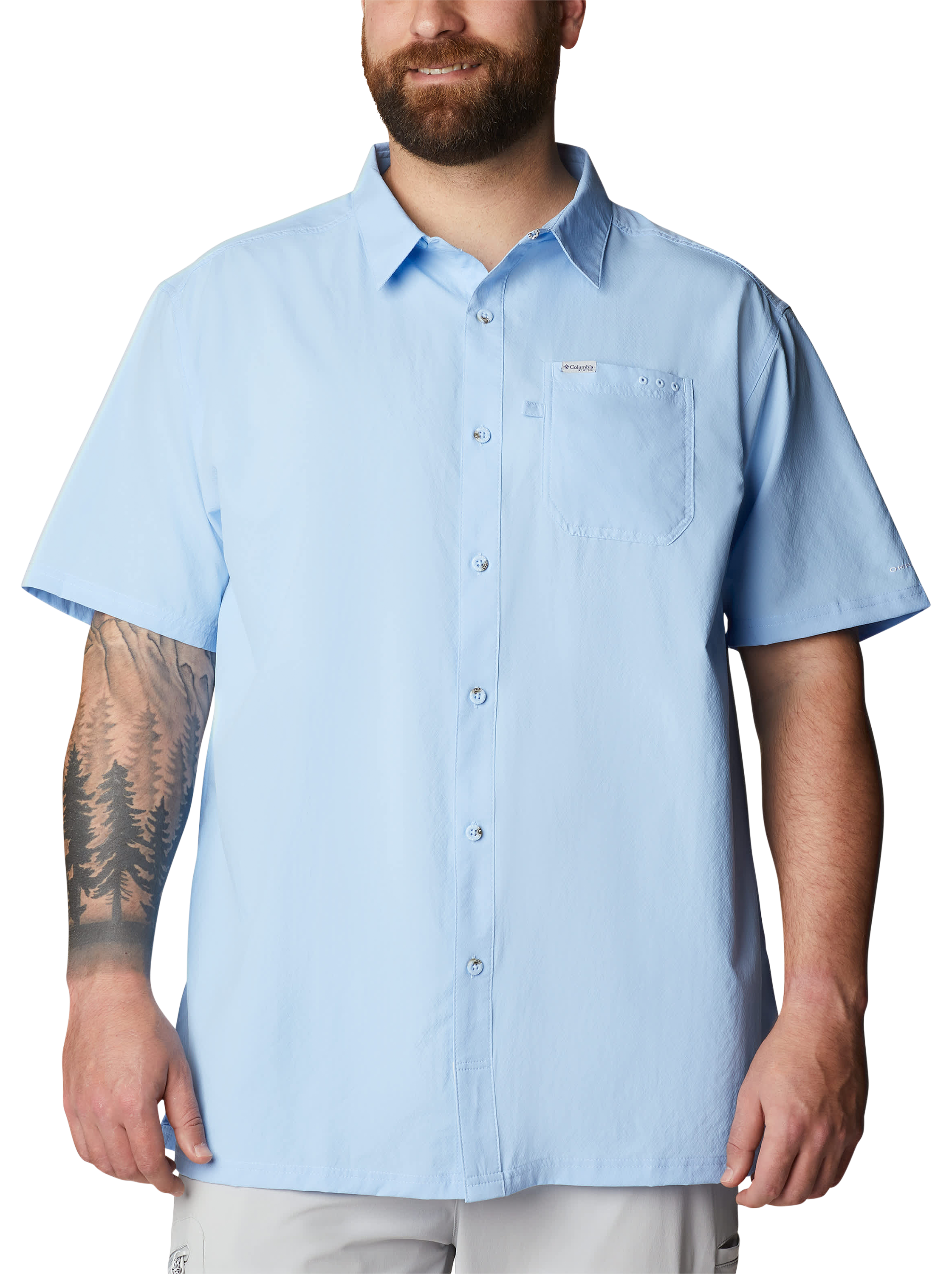 Image of Columbia PFG Slack Tide Camp Short-Sleeve Button-Down Shirt - Sail