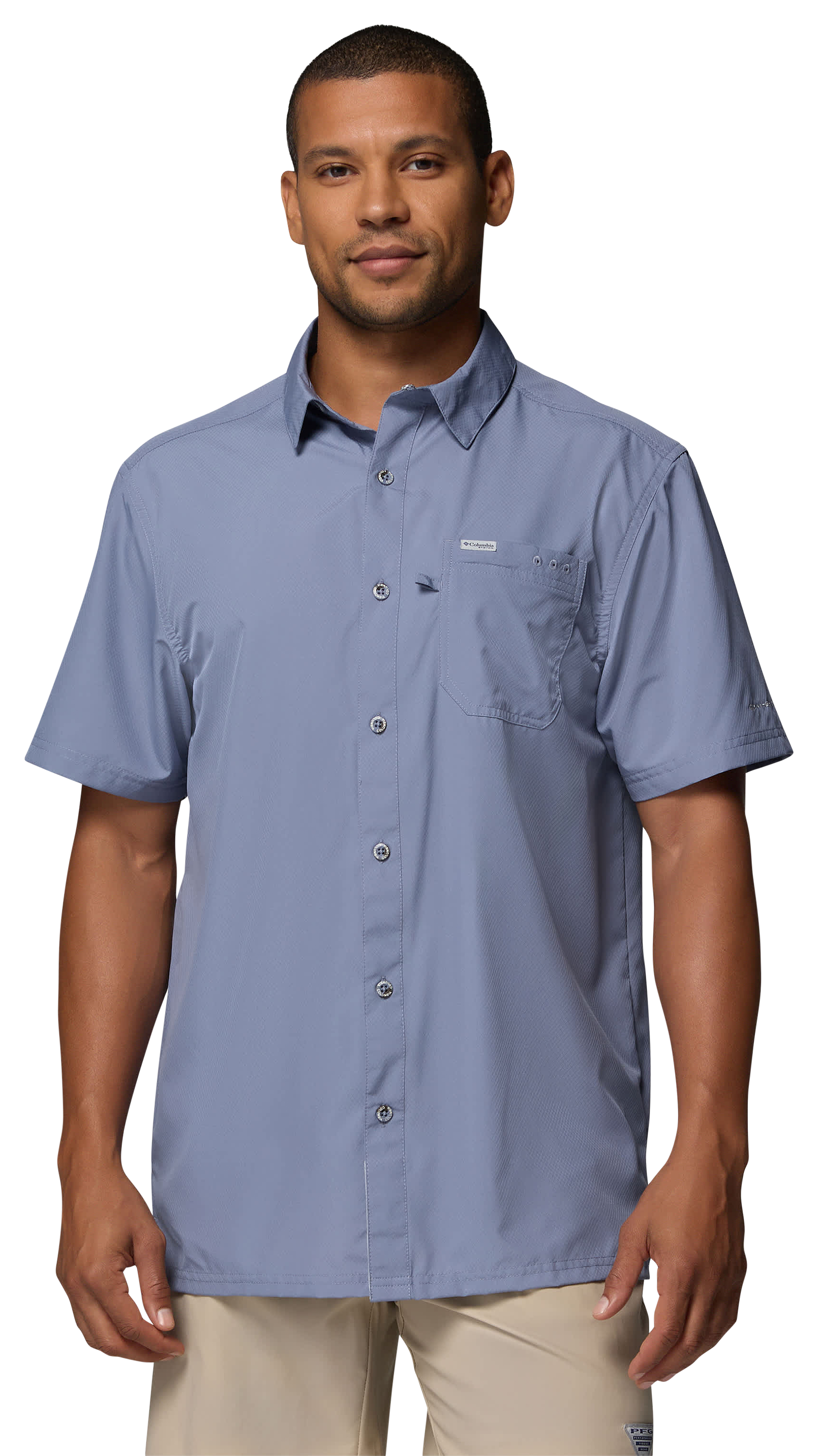 Image of Columbia PFG Slack Tide Camp Short-Sleeve Button-Down Shirt - New Moon