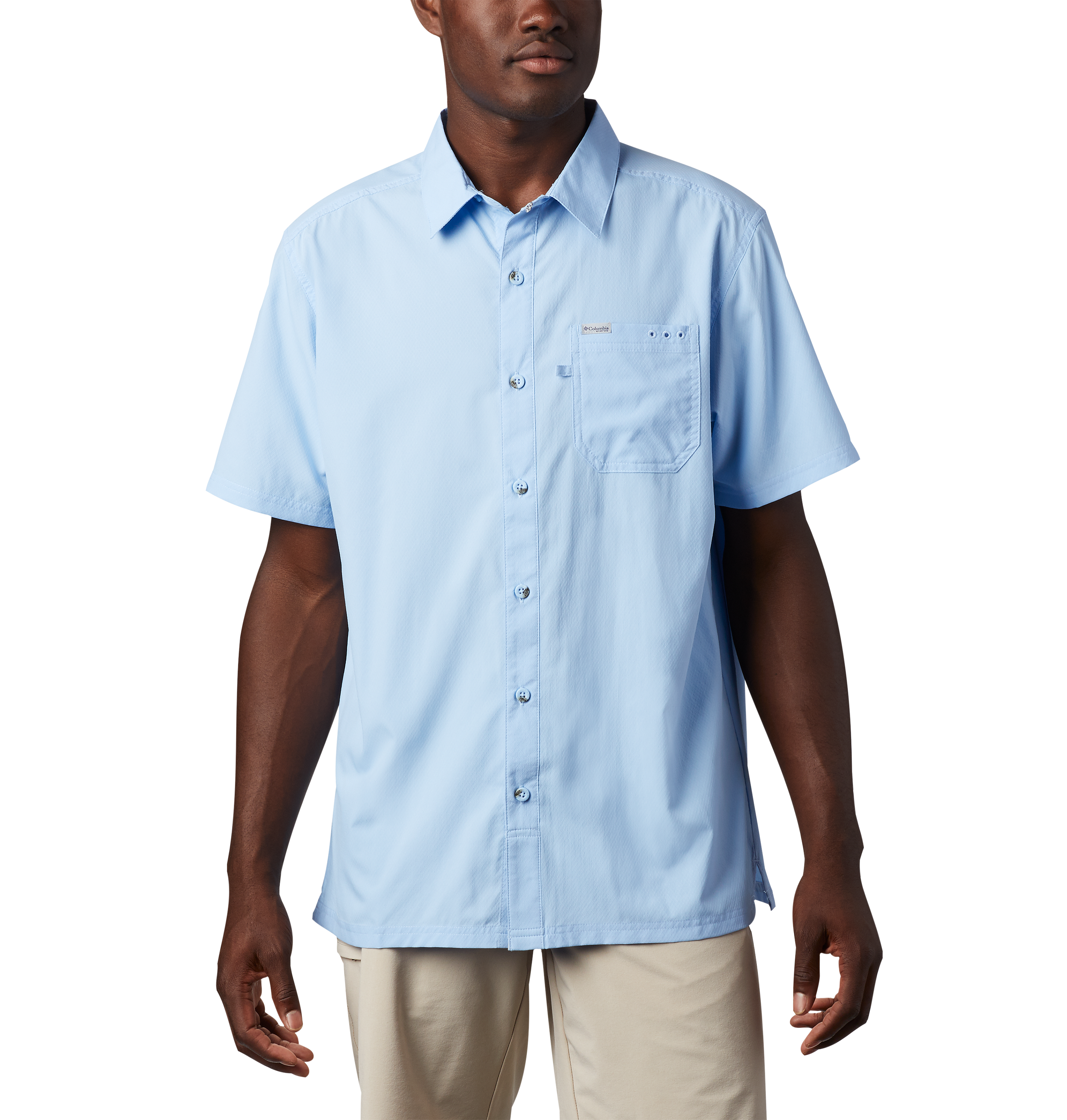 Image of Columbia PFG Slack Tide Camp Short-Sleeve Button-Down Shirt - Sail