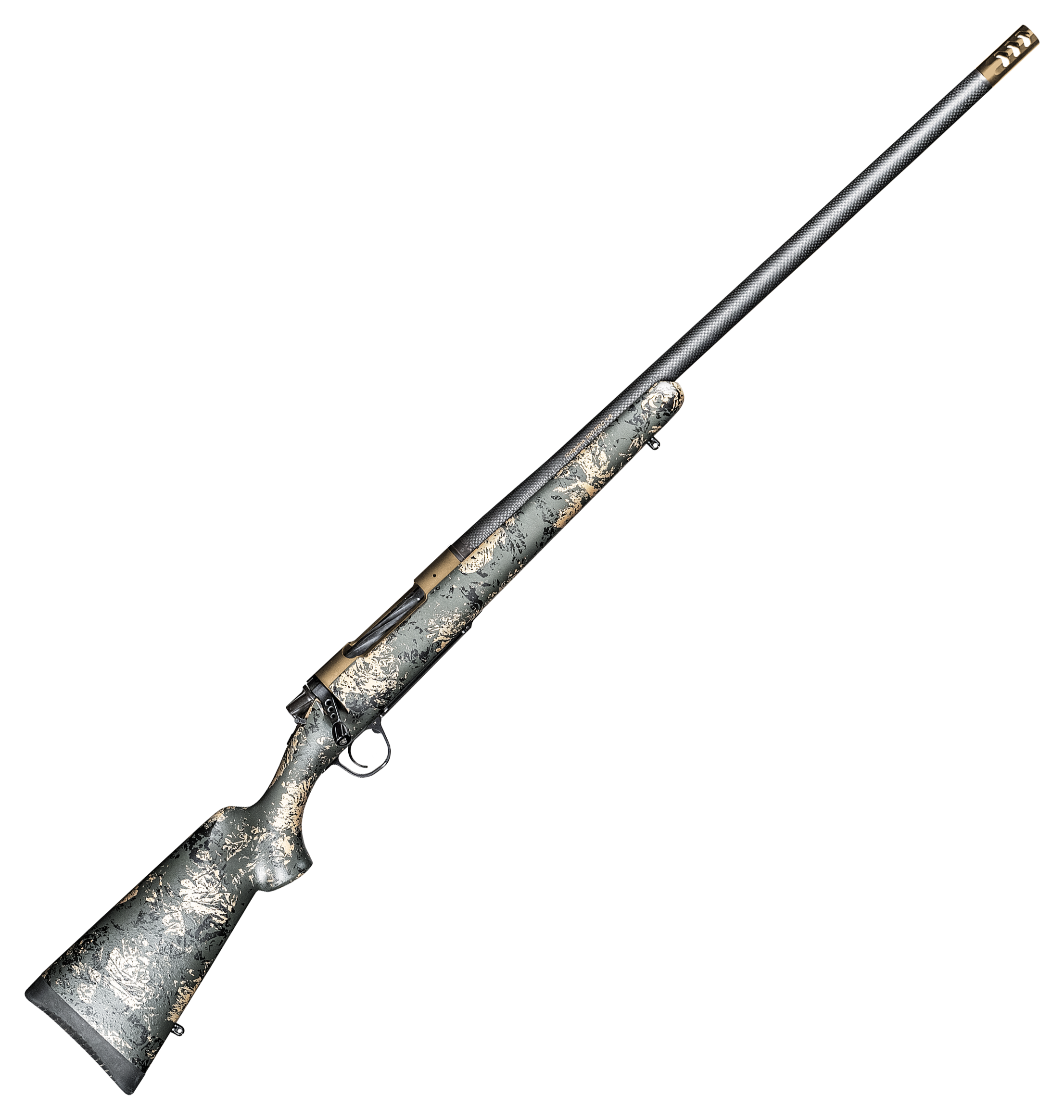 Christensen Arms Ridgeline FFT BoltAction Rifle  25 Creedmoor  Burnt Bronze Cerakote  Carbon wGreen and Tan Accents  41