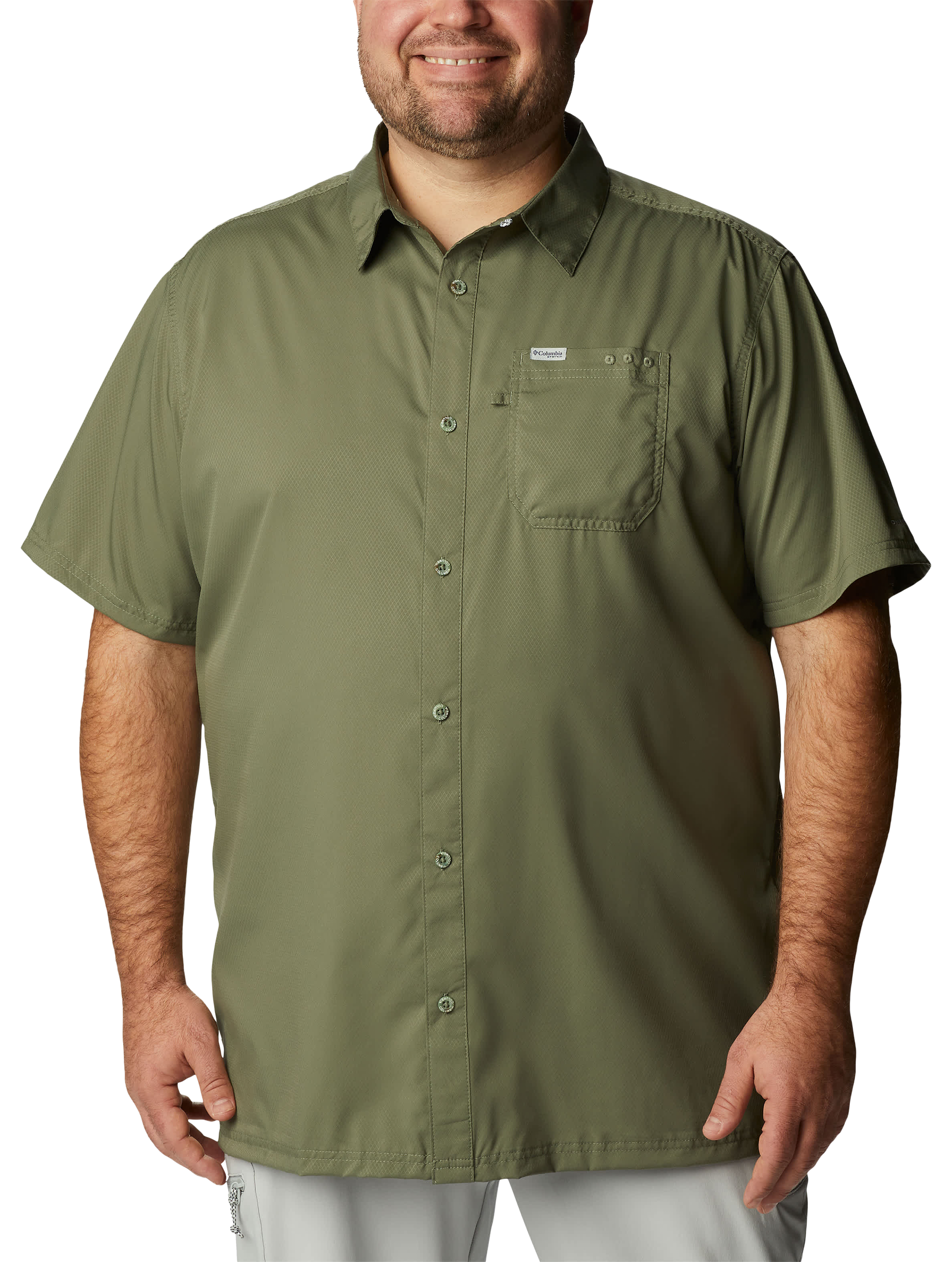 Image of Columbia PFG Slack Tide Camp Short-Sleeve Button-Down Shirt - Cypress