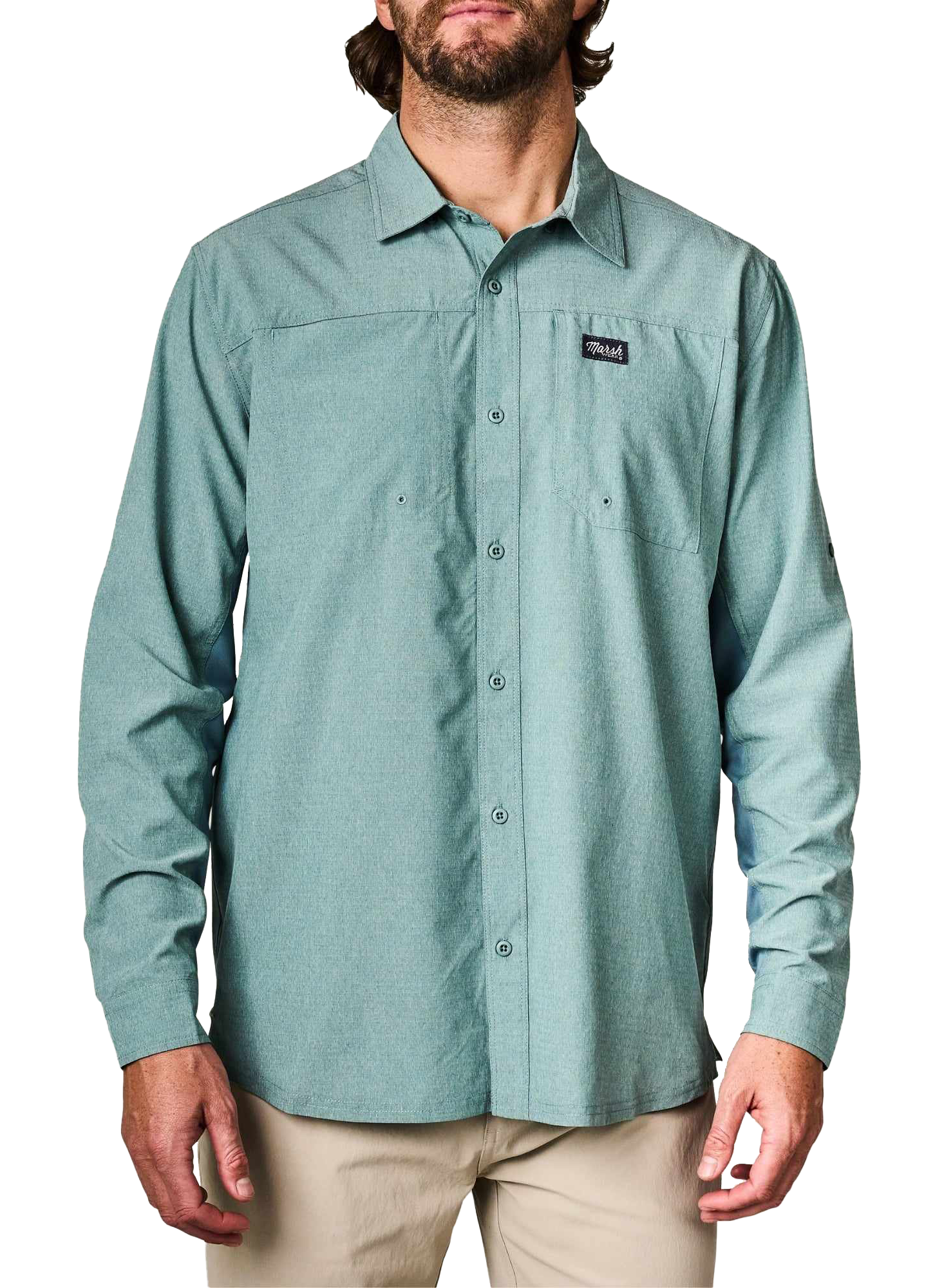 Image of Marsh Wear Lenwood Long-Sleeve Button-Down Shirt - Trellis