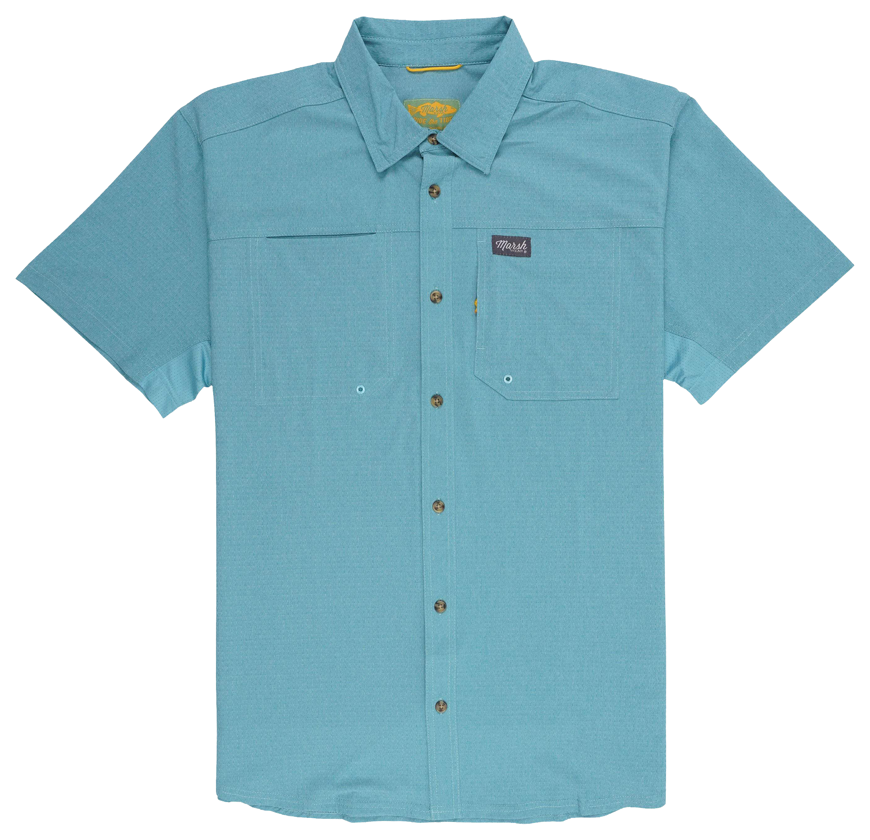 Image of Marsh Wear Lenwood Short-Sleeve Button-Down Shirt - Botany Bay