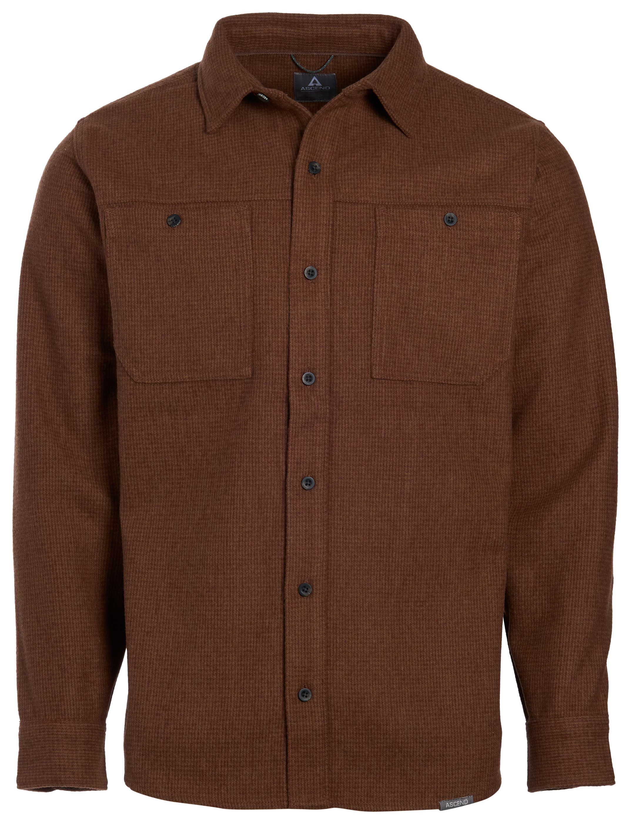 Image of Ascend Wooly Button-Up Long-Sleeve Shirt - Cappuccino