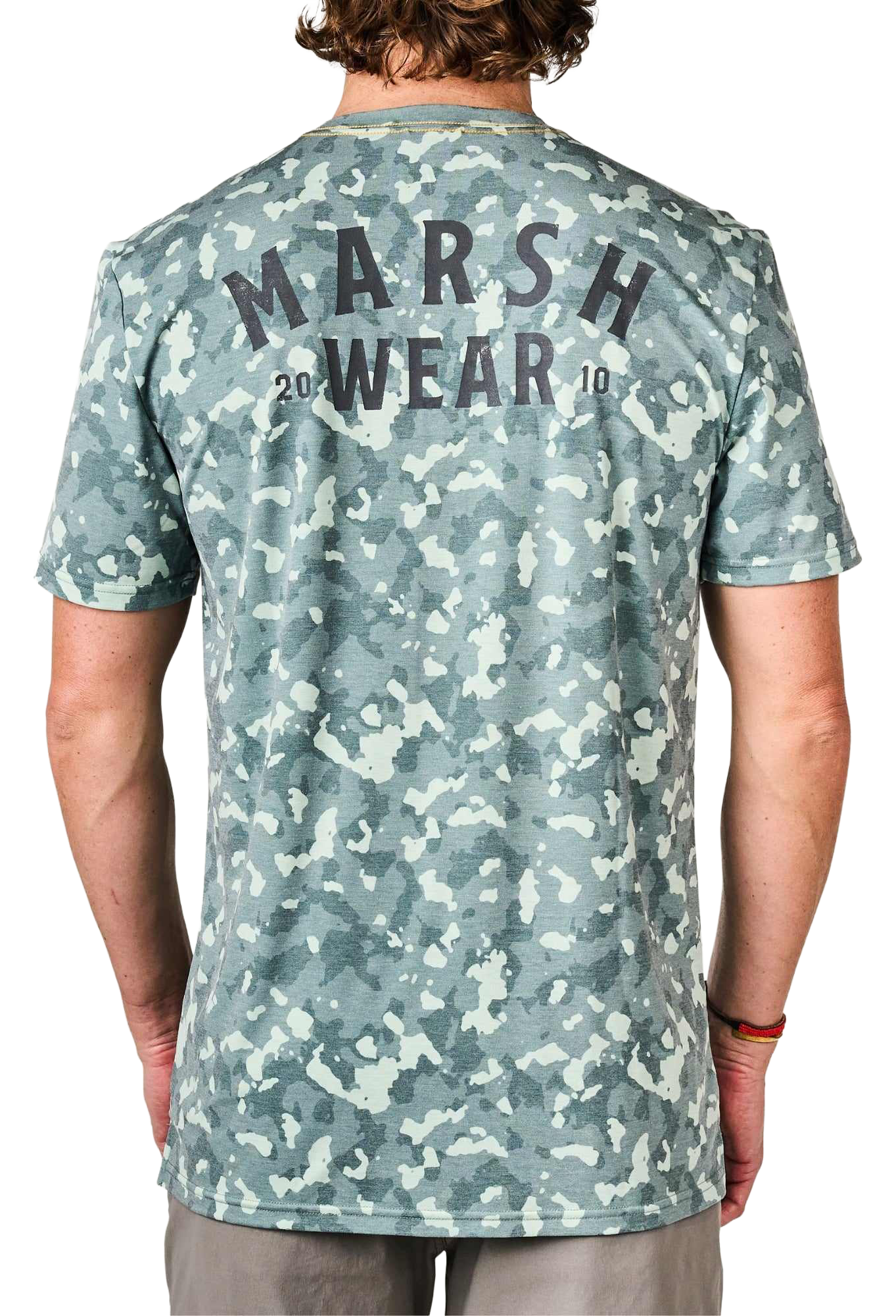 Image of Marsh Wear Stackhouse Tech Short-Sleeve T-Shirt - Lily Pad Foxhole Camo