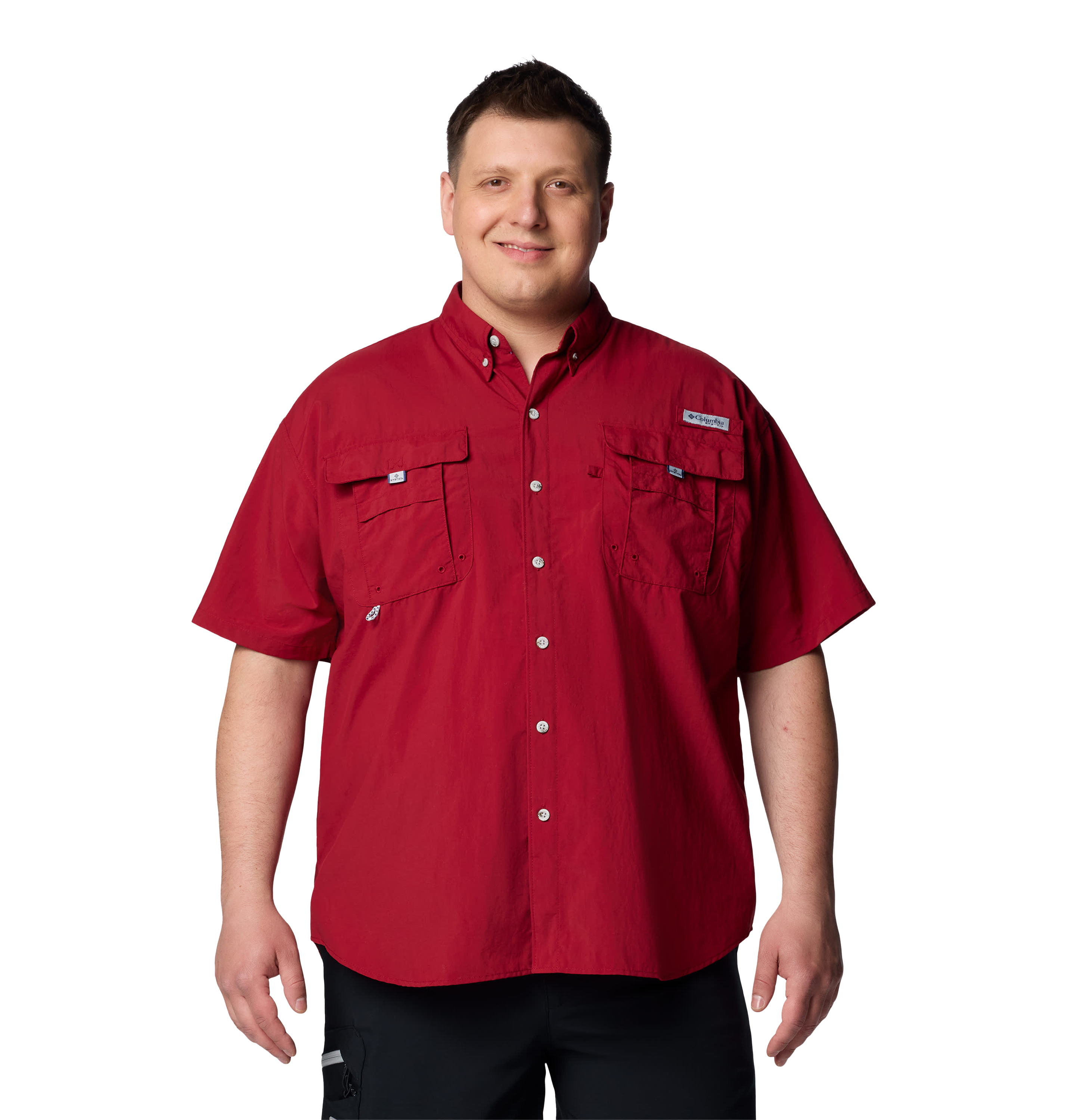 Image of Columbia Bahama Short-Sleeve Button-Down Shirt - Beet