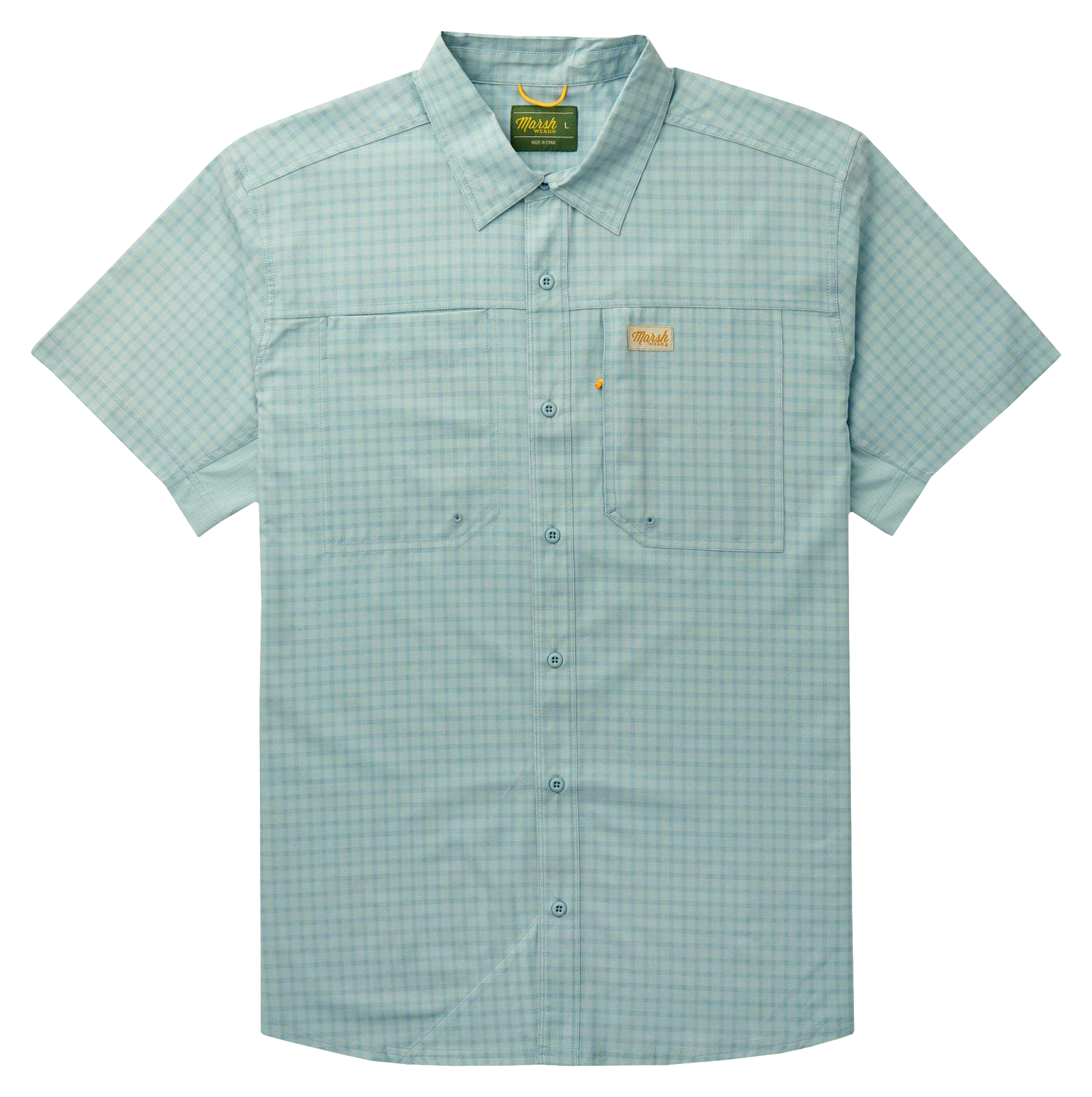 Image of Marsh Wear Lenwood Hagood Short-Sleeve Button-Down Shirt - Cloud
