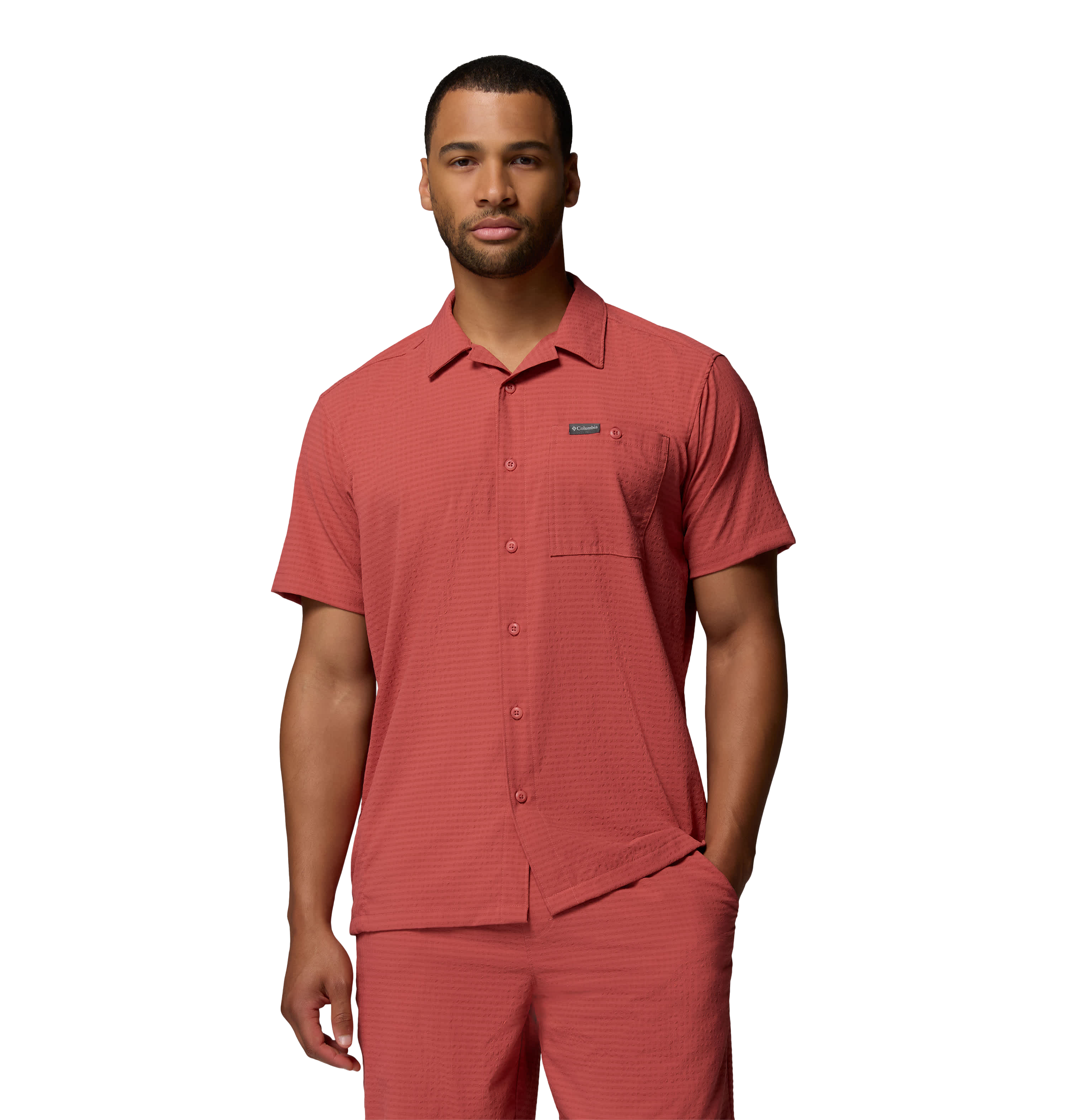 Image of Columbia Utilizer Camp Short-Sleeve Shirt - Washed Red
