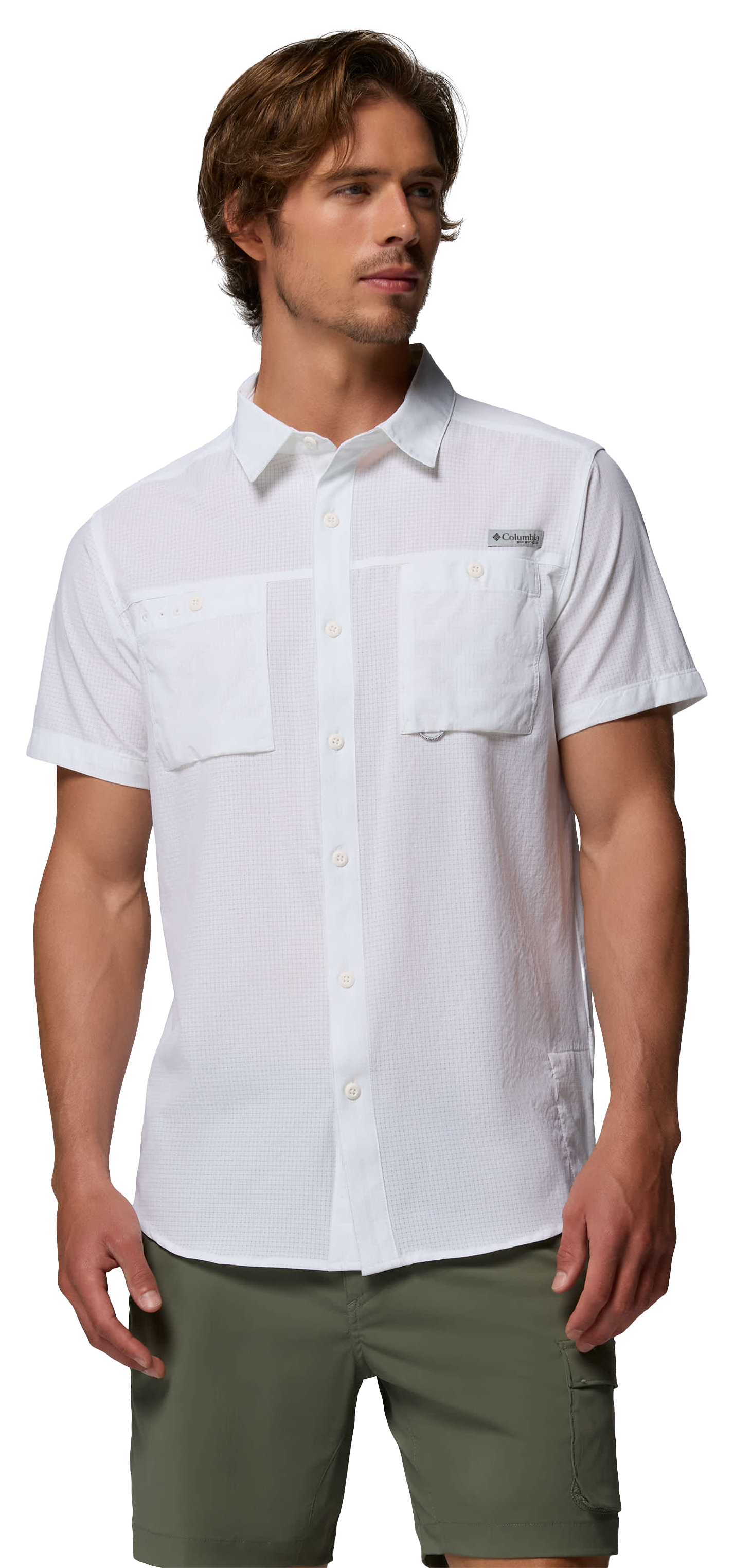 Image of Columbia Wild Cast Vent Short-Sleeve Shirt - White