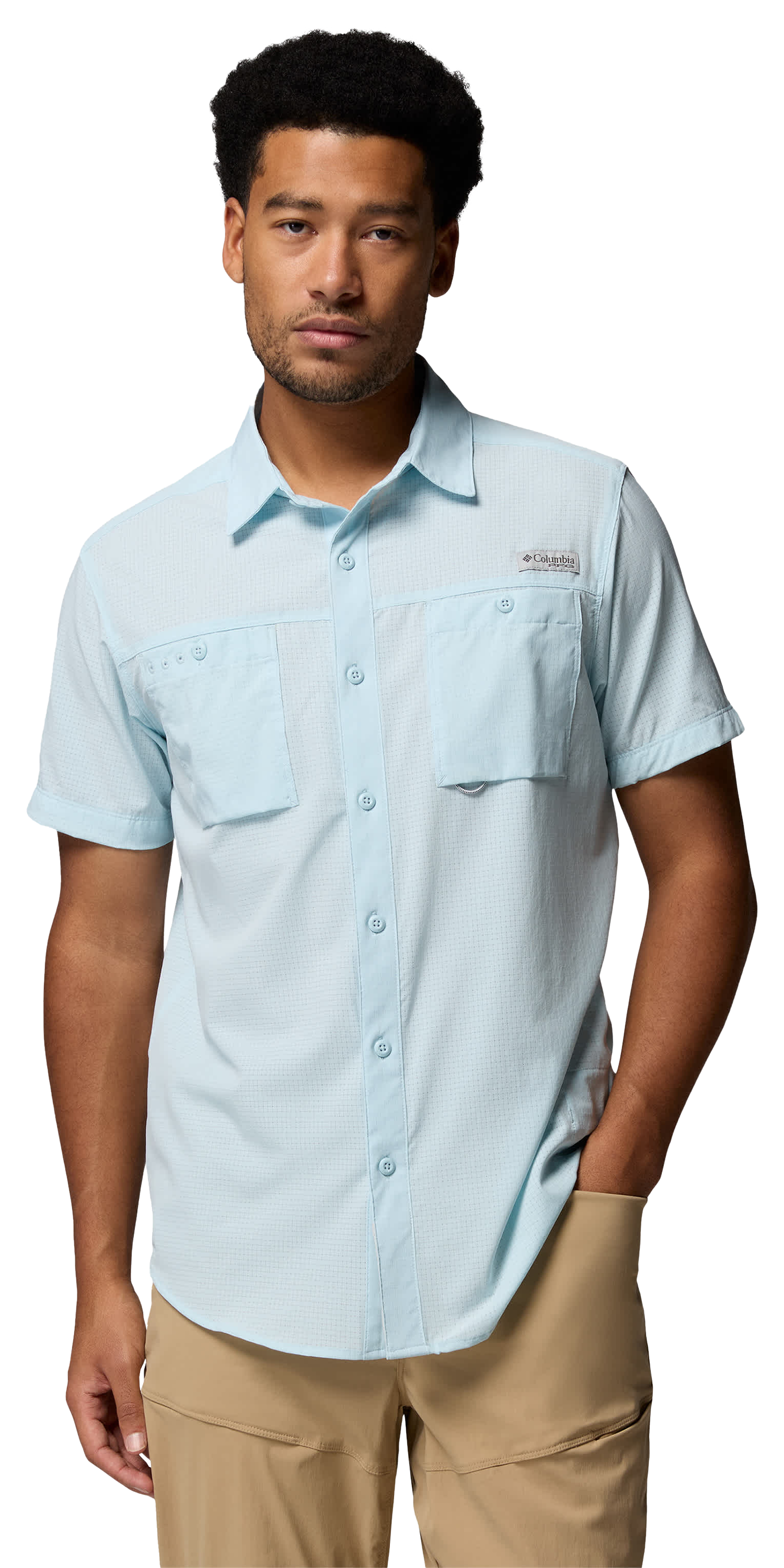 Image of Columbia Wild Cast Vent Short-Sleeve Shirt - Marine Light