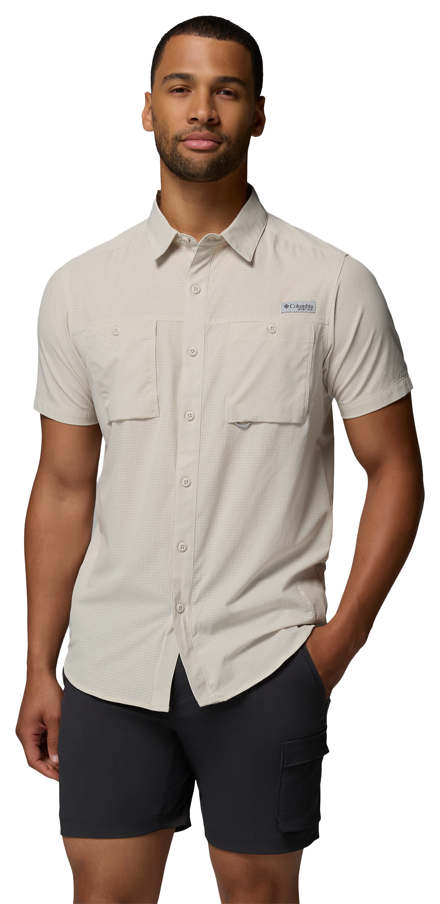 Image of Columbia Wild Cast Vent Short-Sleeve Shirt - Dark Stone