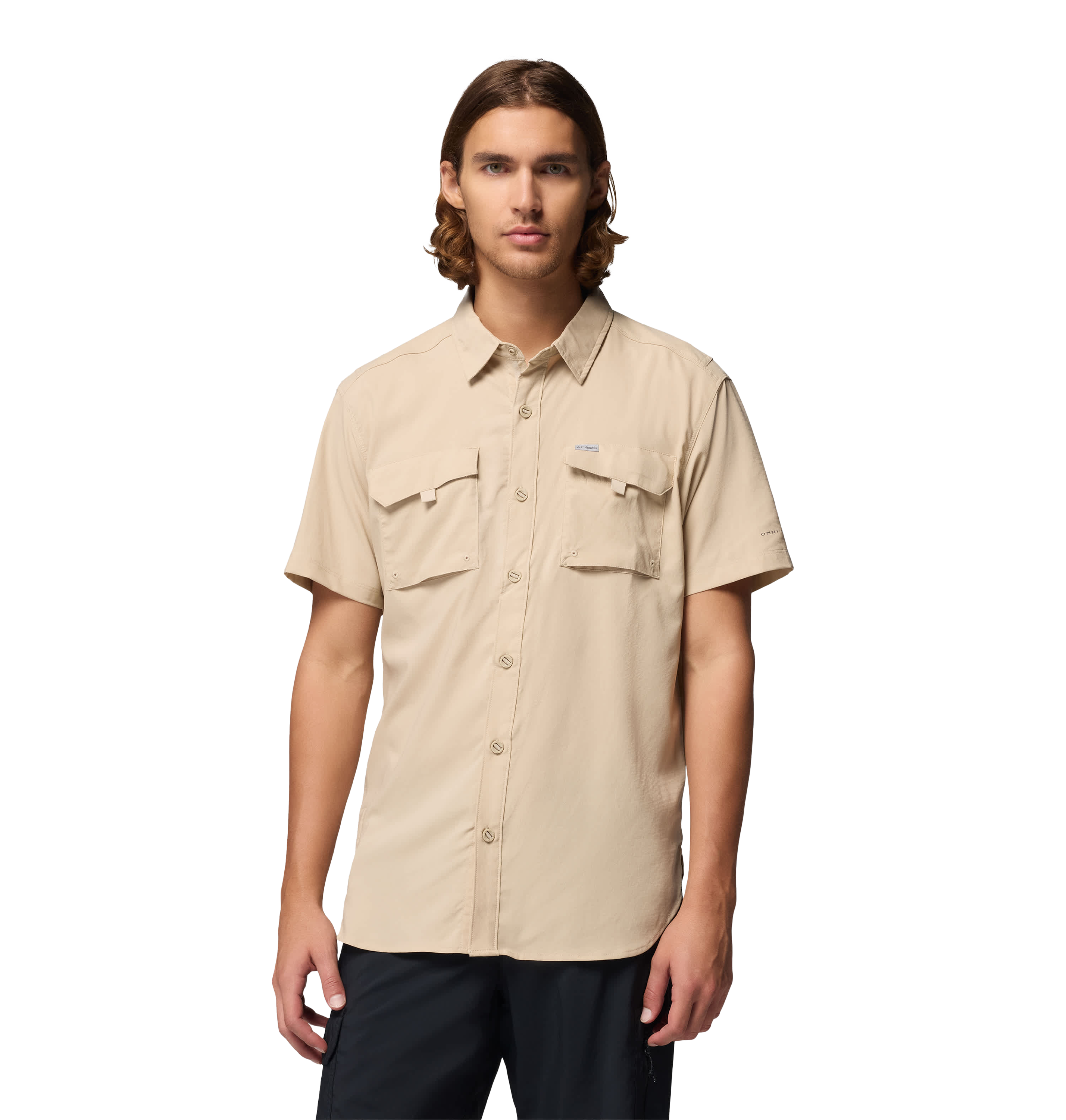 Image of Columbia Silver Ridge Utility II Button-Down Short-Sleeve Shirt - Ancient Fossil