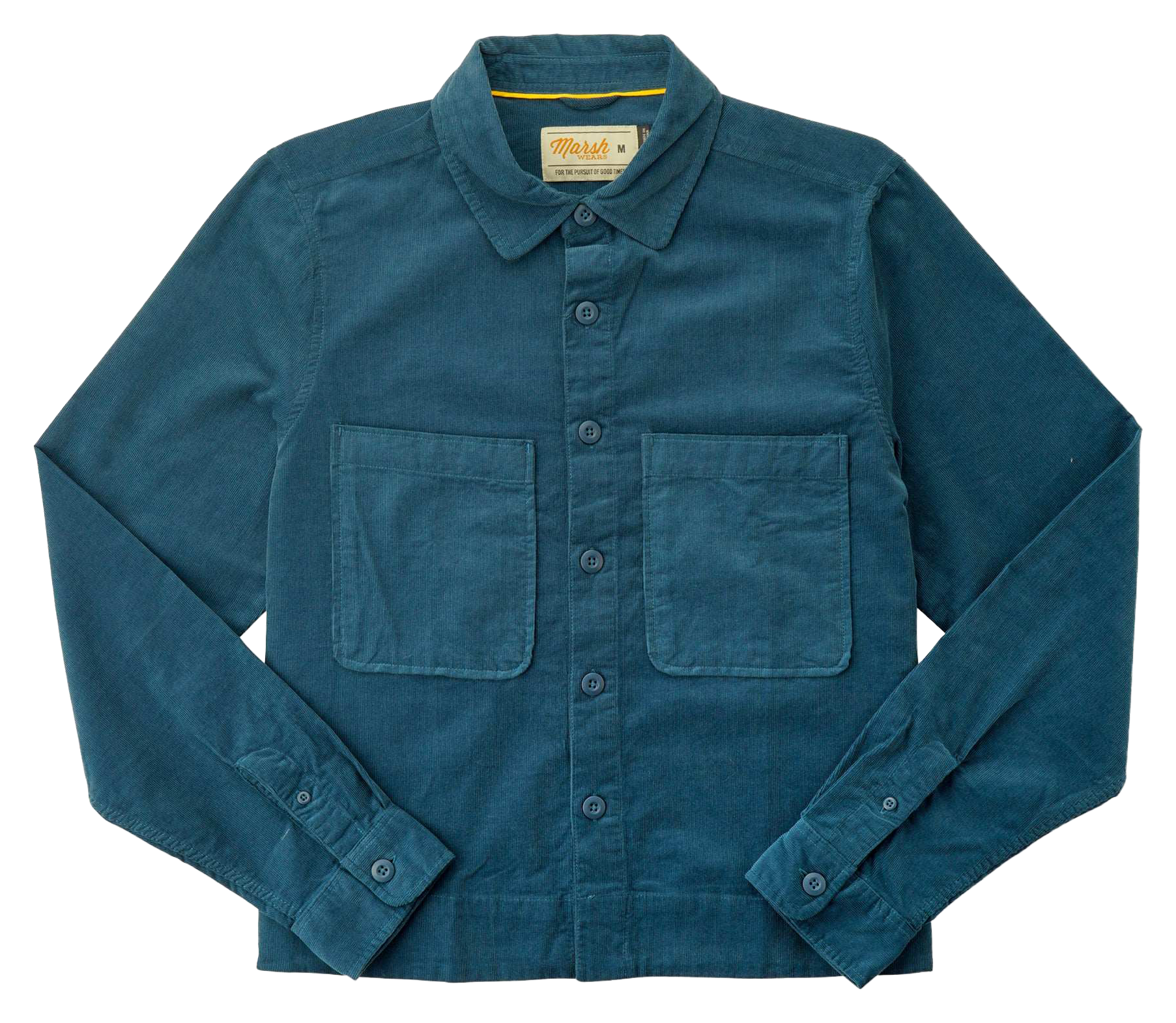 Image of Marsh Wear Cody Corduroy Long-Sleeve Button-Down Shirt - Teal