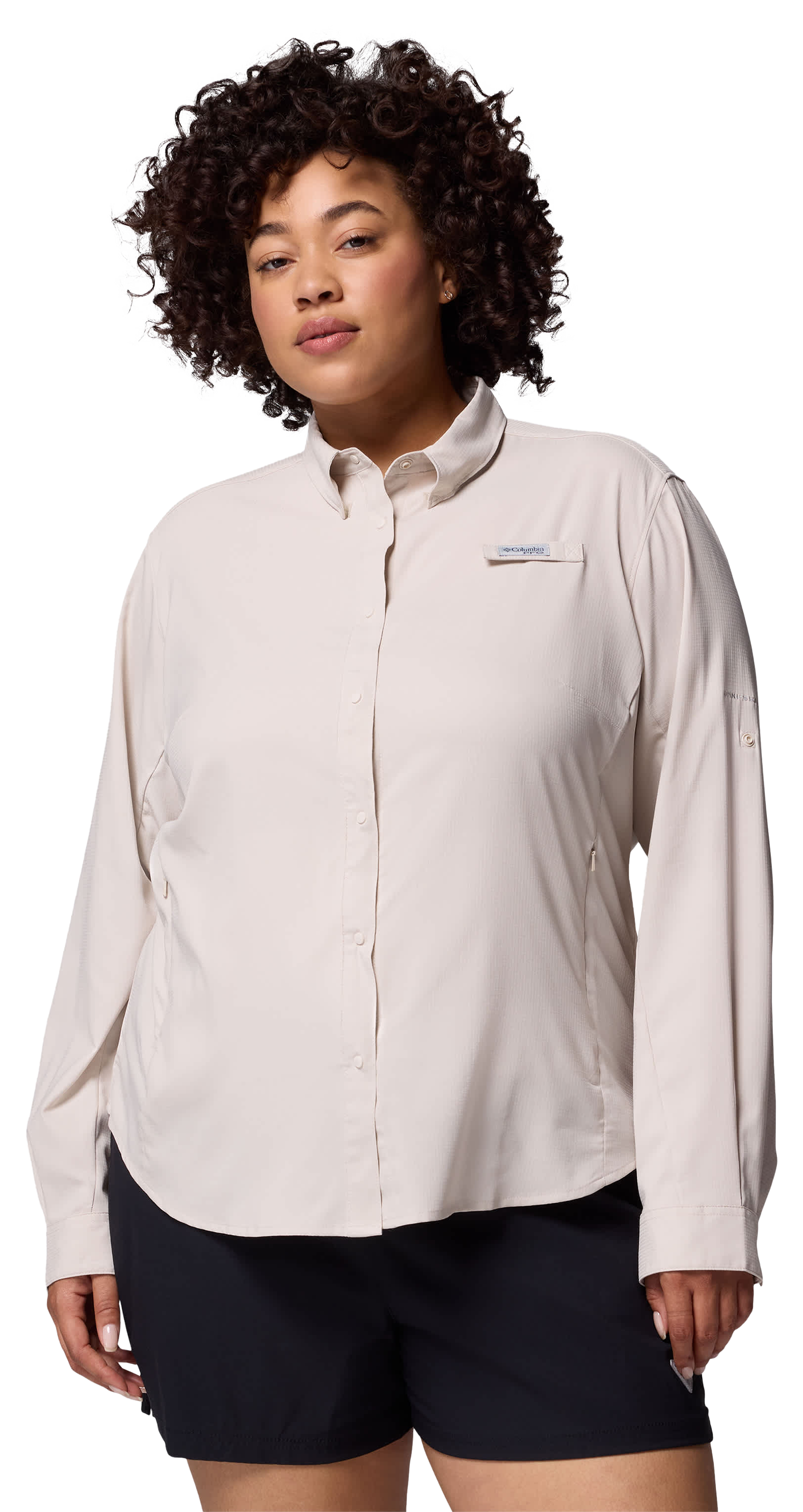 Image of Columbia PFG Tamiami II Long-Sleeve Button-Down Shirt - Dark Stone