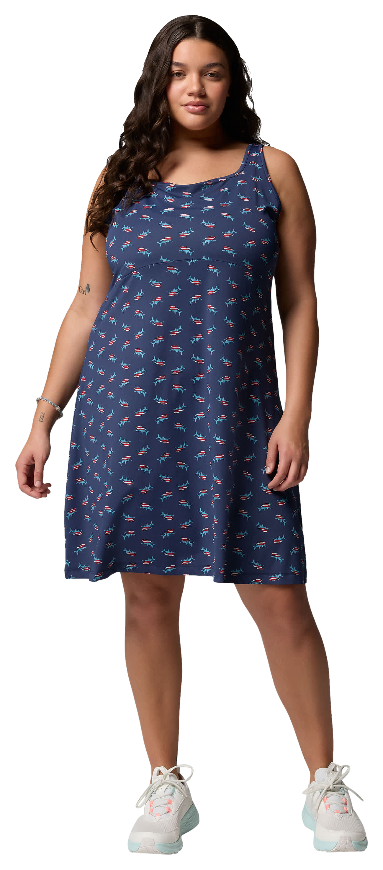 Image of Columbia PFG Freezer III Sleeveless Dress - Nocturnal Bluefin Pride
