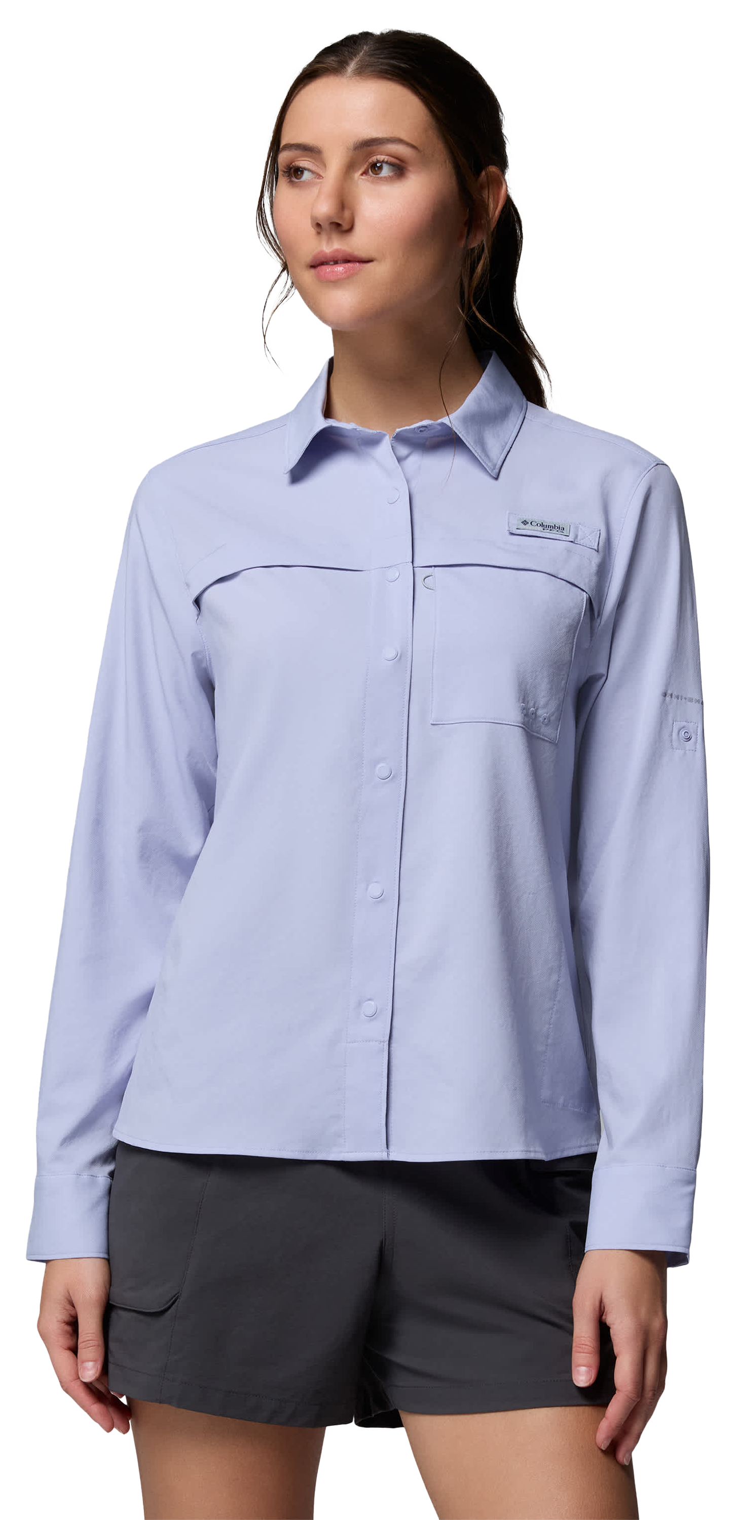 Image of Columbia PFG Castback Woven Long-Sleeve Shirt - Twilight
