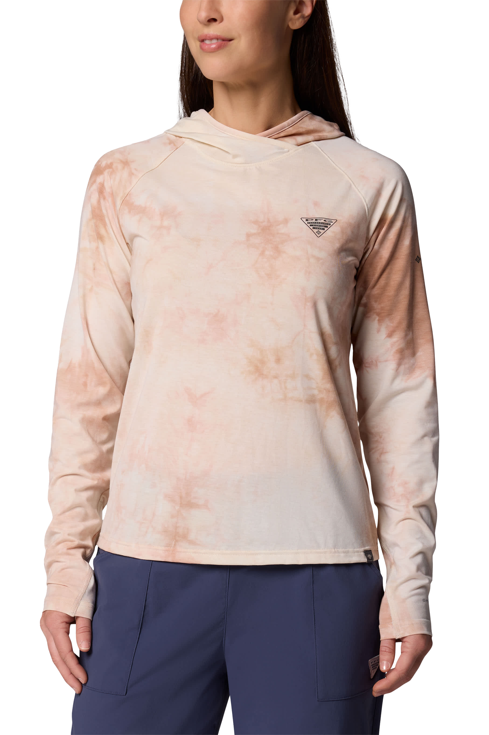 Image of Columbia PFG Uncharted II Cloud Hoodie - Dark Stone/Cloud Dye