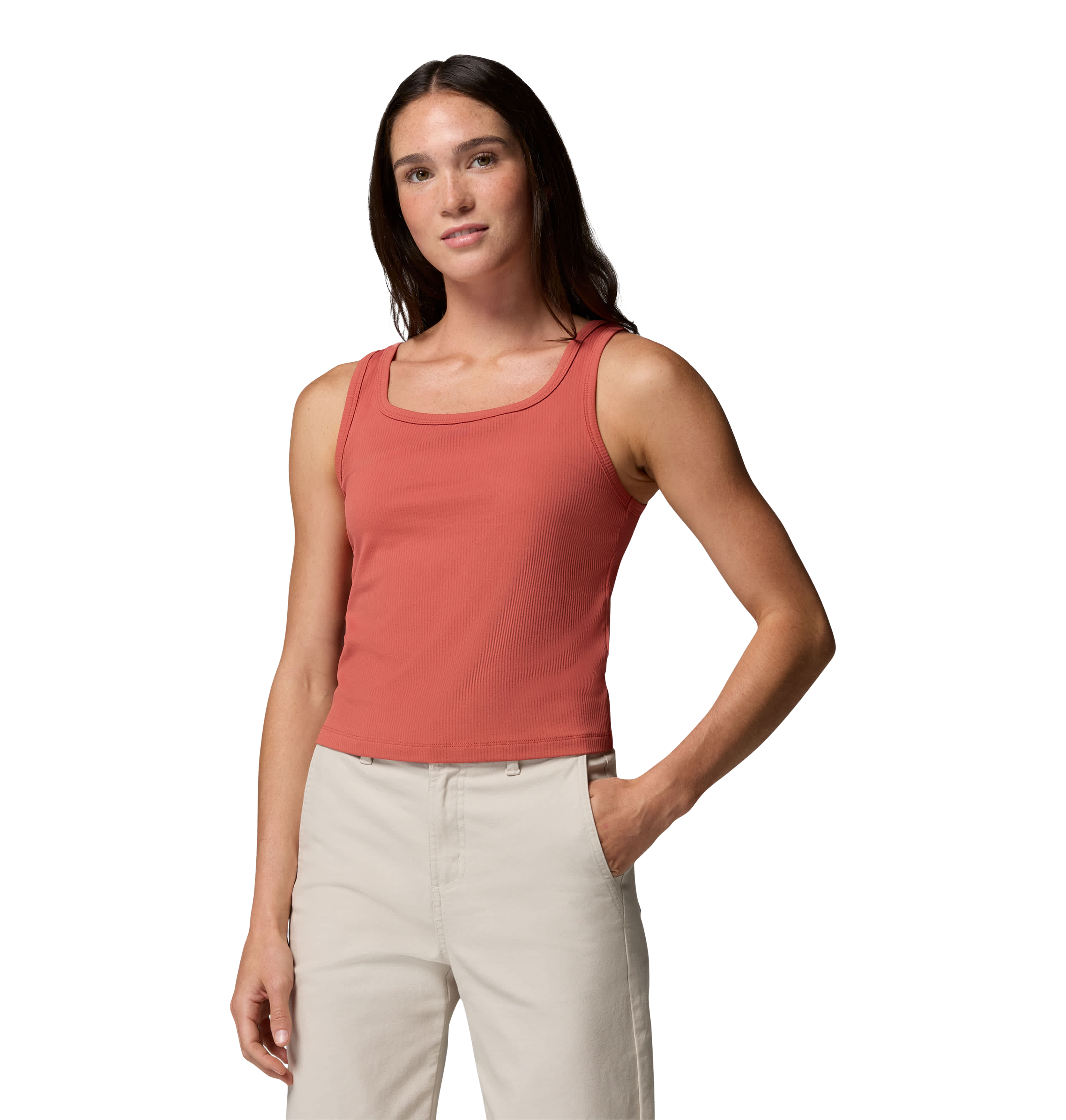 Image of Columbia Pinetown Canyon Ribbed Tank - Washed Red