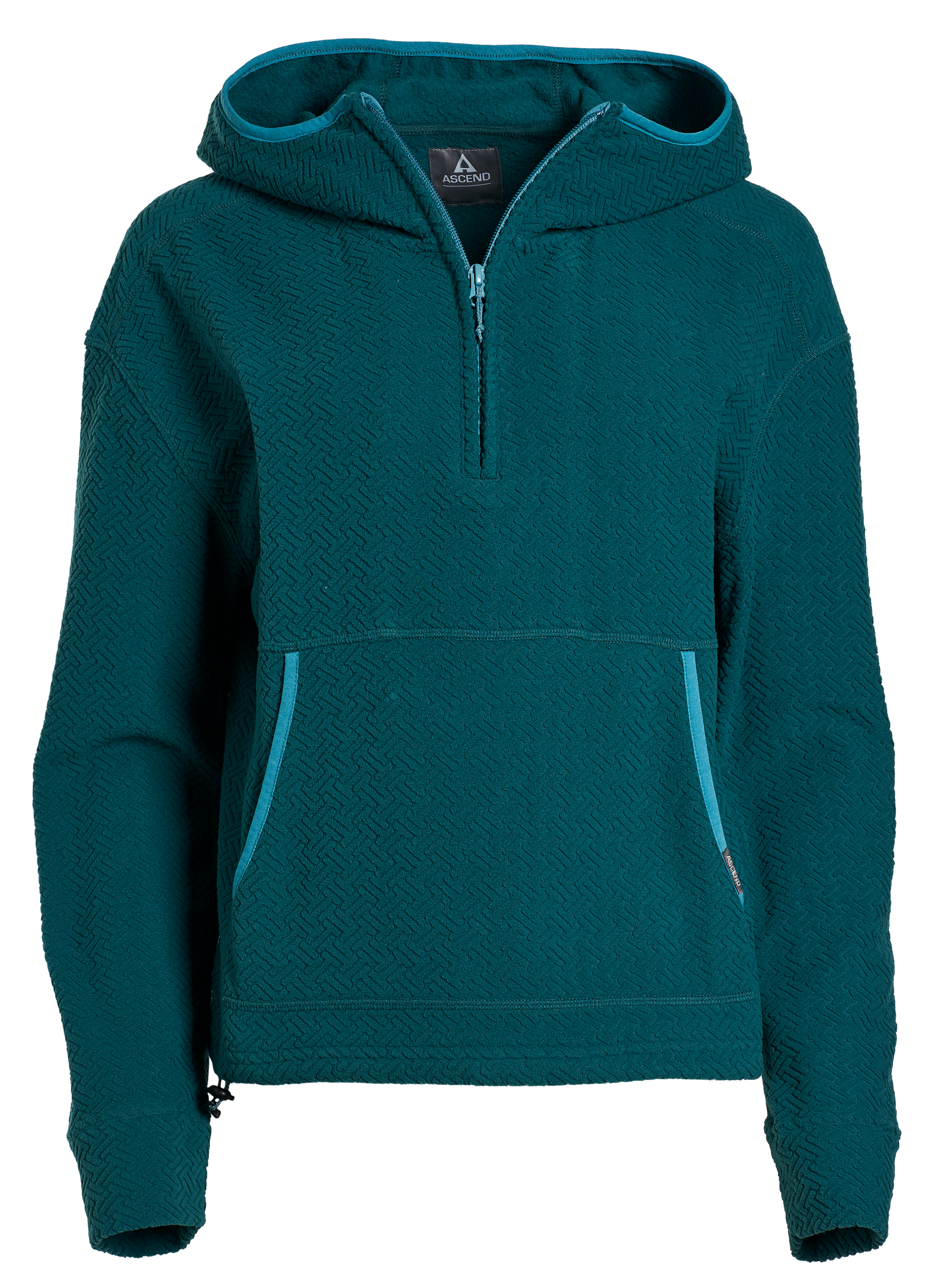 Image of Ascend Escape Long-Sleeve Quarter-Zip Hoodie - Mediterranea