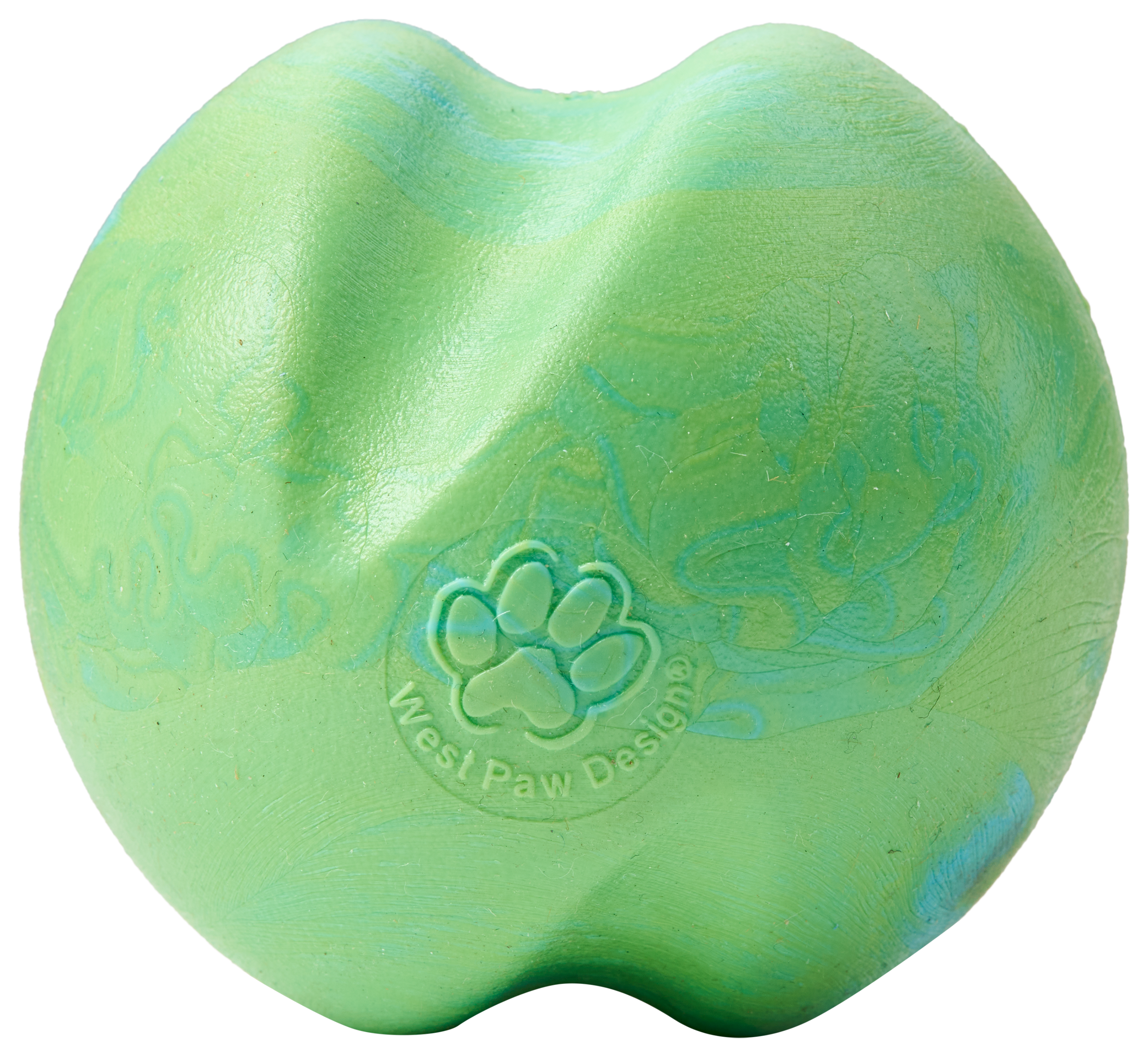 Image of "West Paw Jive Dog Toy - Blue/Chartreuse - 2.5"""
