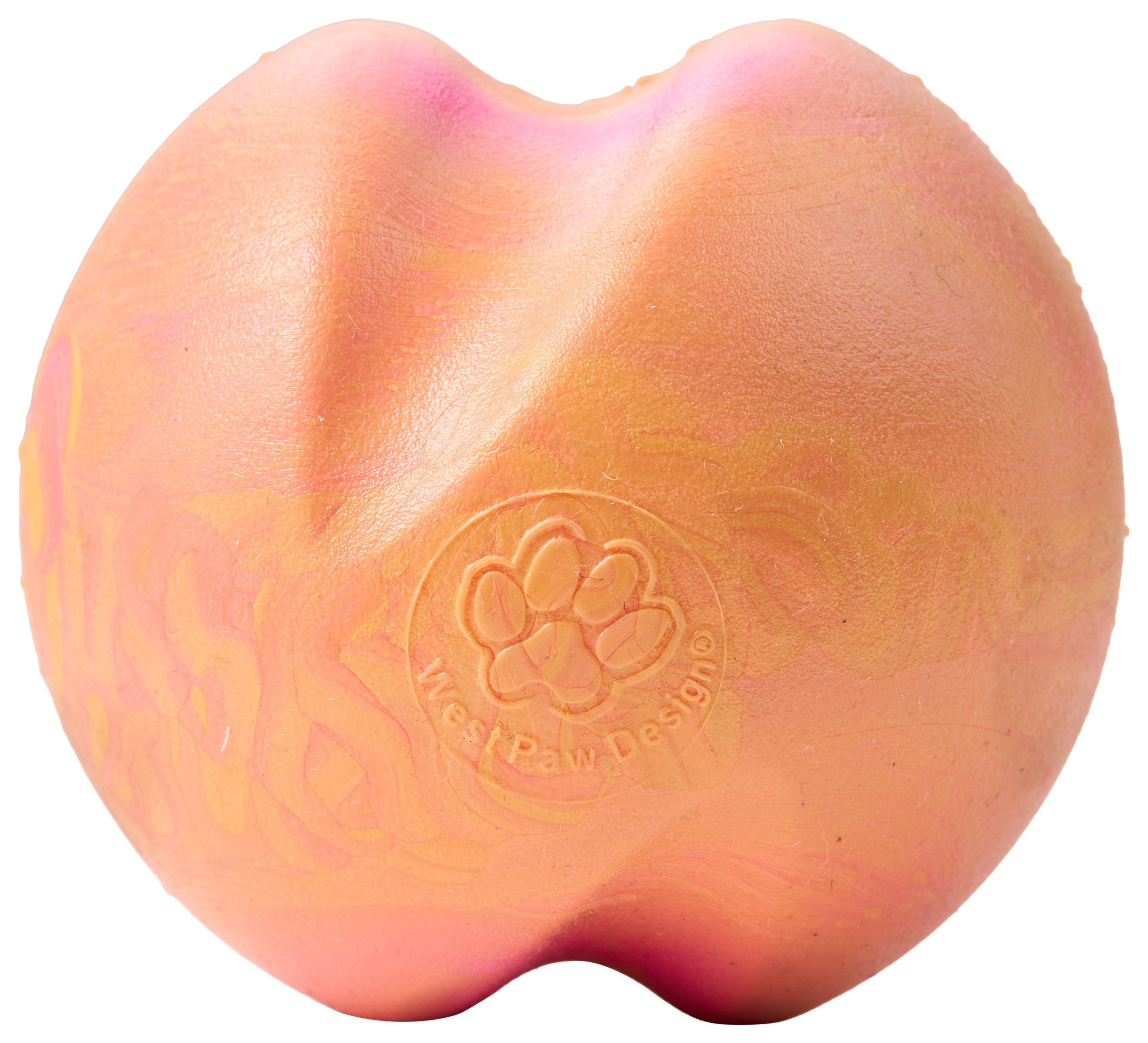 Image of "West Paw Jive Dog Toy - Yellow/Pink - 3.25"""