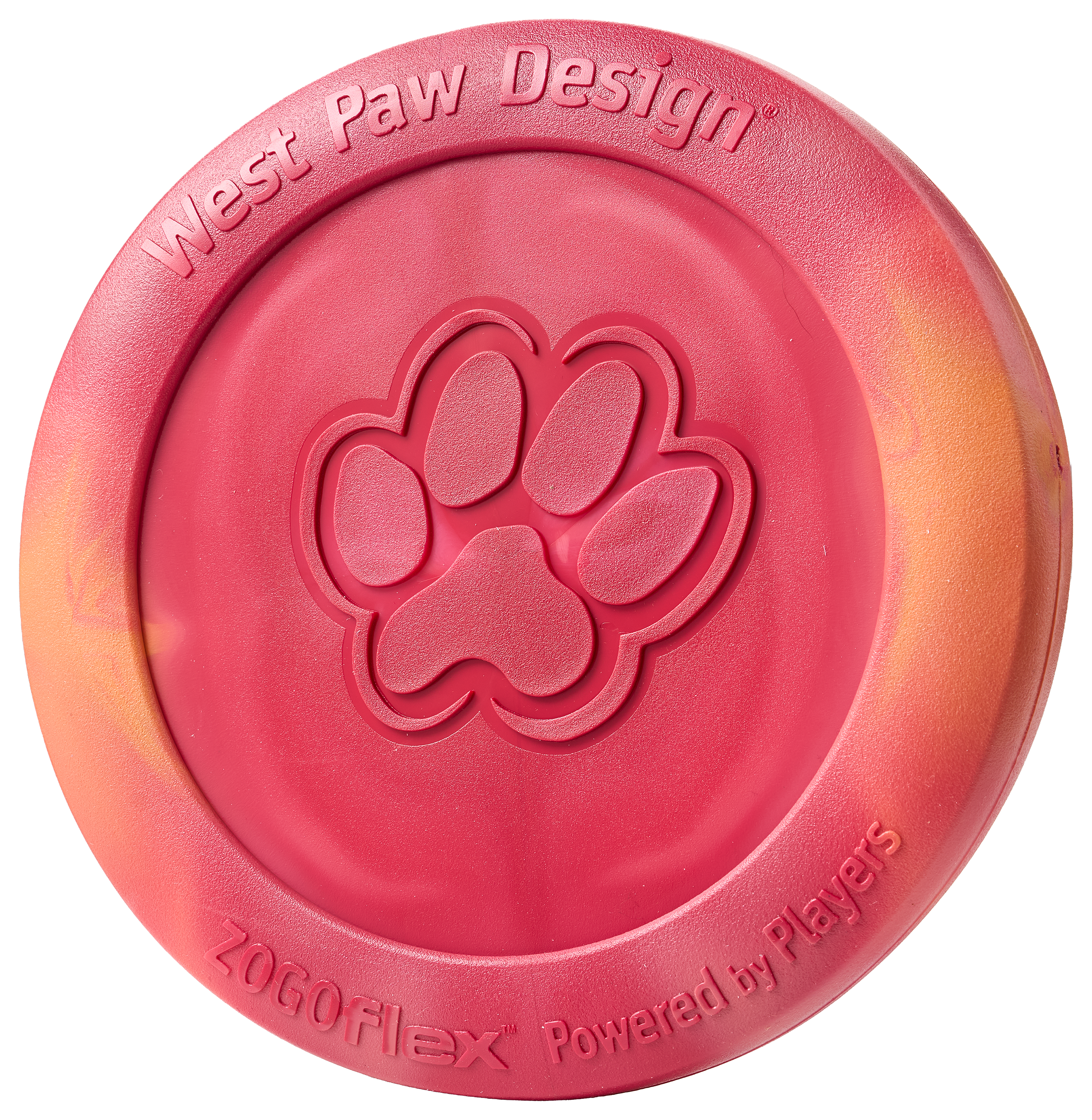 Image of West Paw Zisc Dog Toy - Red/Orange