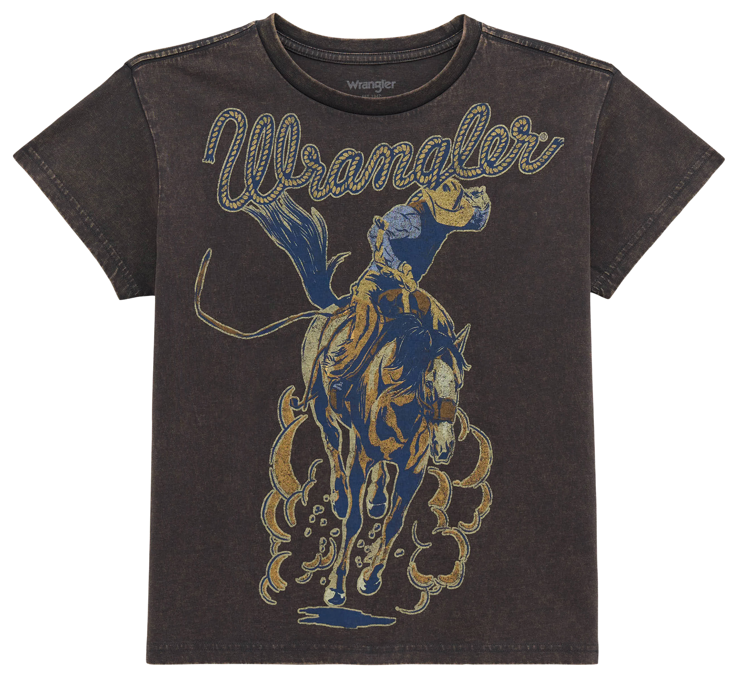 Wrangler Wild Ride Retro Graphic Short-Sleeve T-Shirt - Phantom