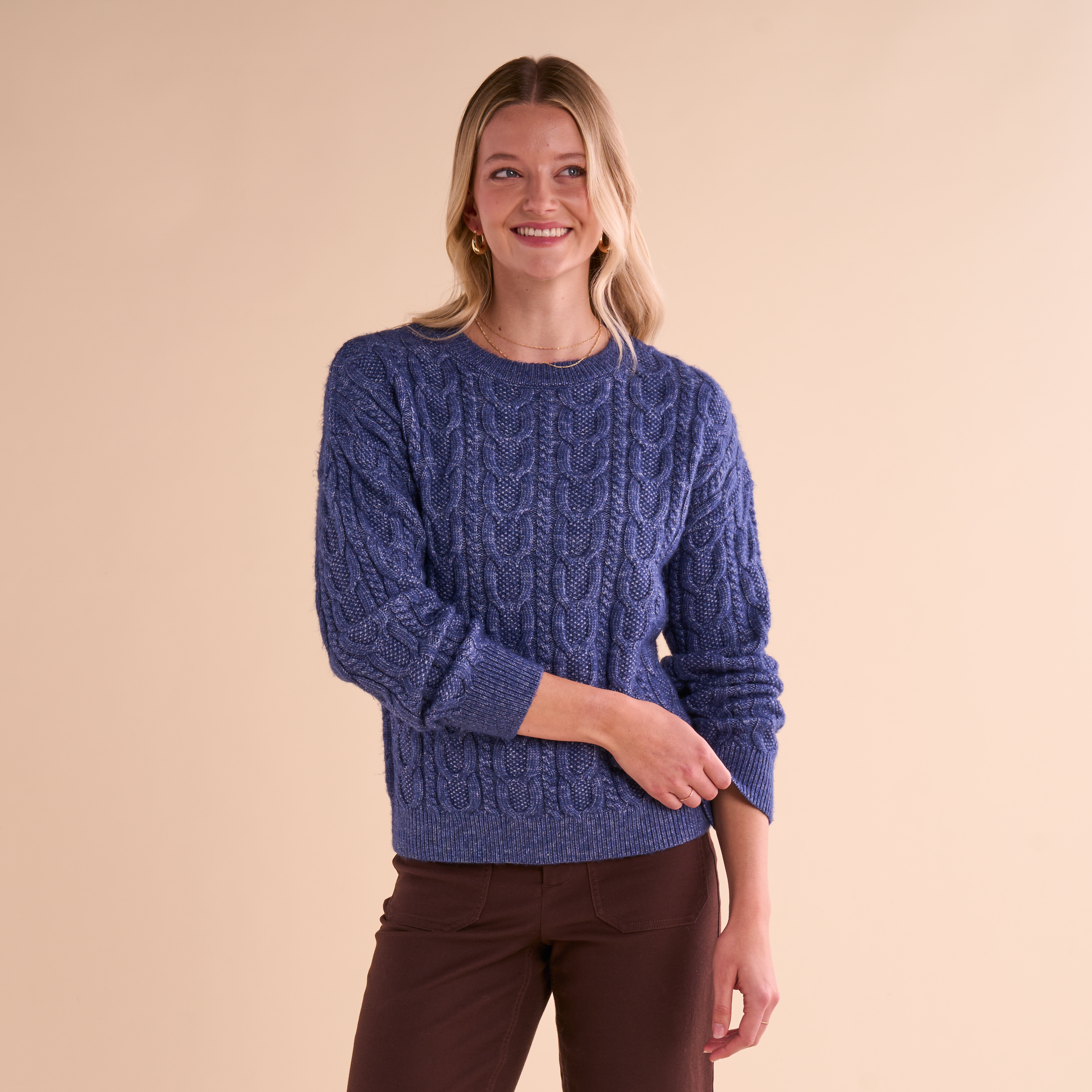Image of Natural Reflections Ember Cable Crew Sweater