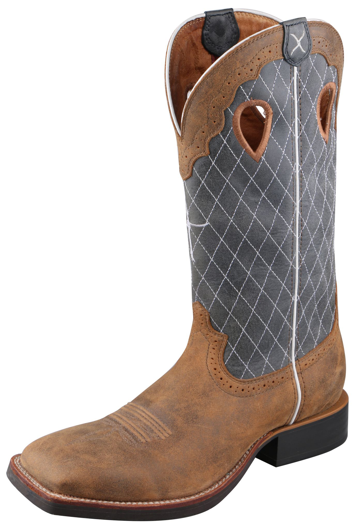 TWISTED X Men's Ruff Stock Boot, Color: Bomber/Blue, Size: 11, Width: D (MRS0027-11-D0