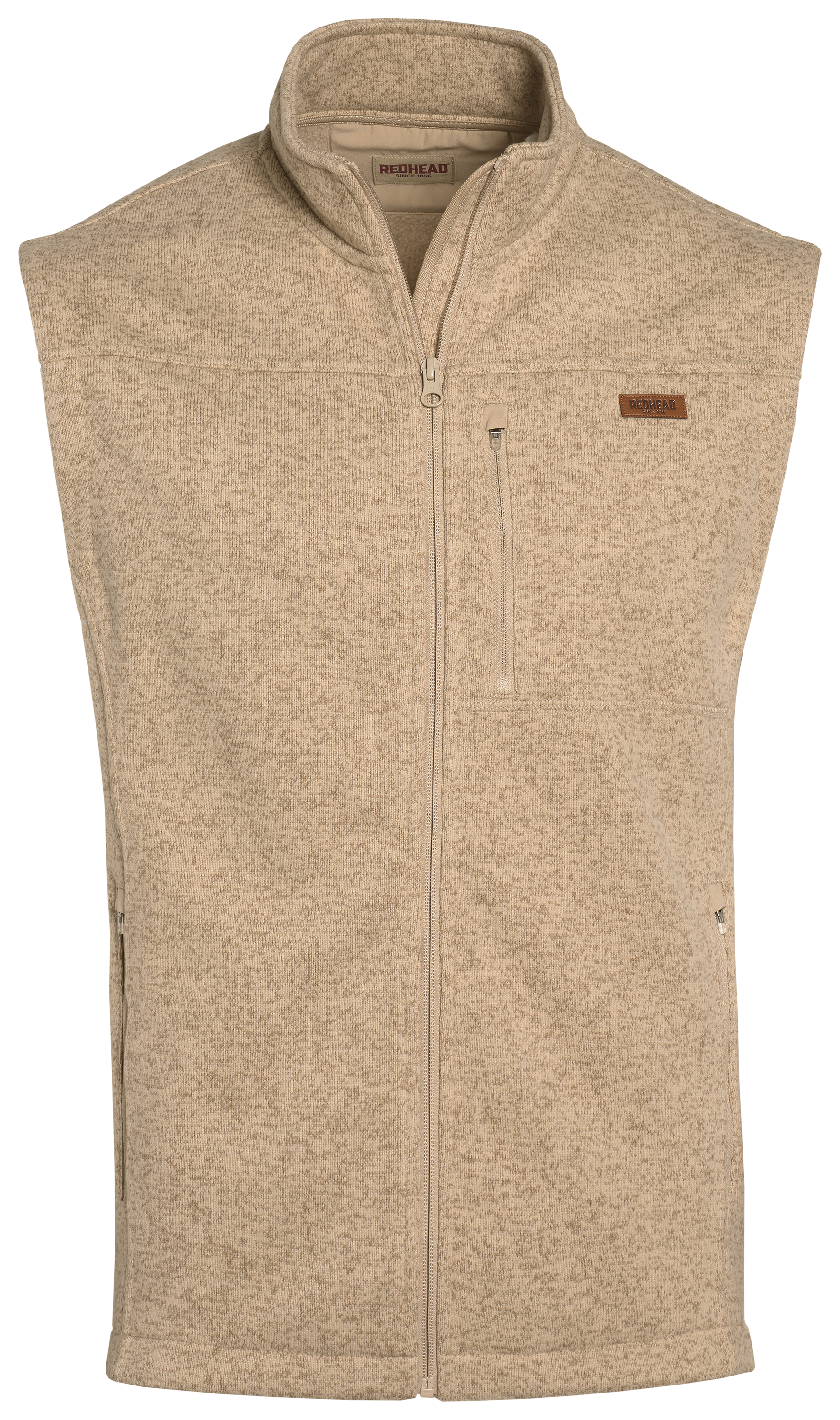Image of RedHead Logan Creek Sweaterfleece V-Neck Vest - White Pepper
