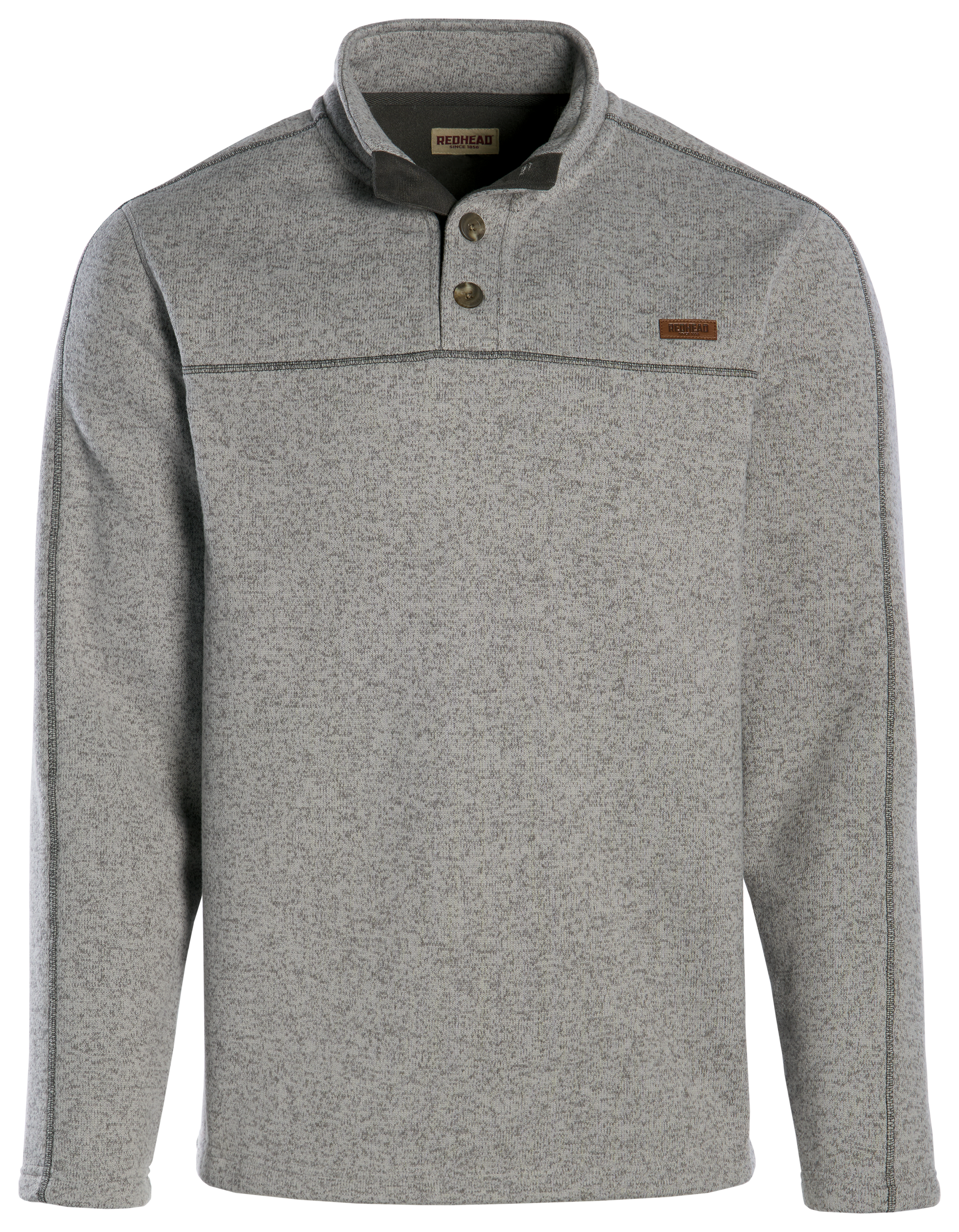 Image of RedHead Sweaterfleece Button-Placket Long-Sleeve Pullover - Titanium