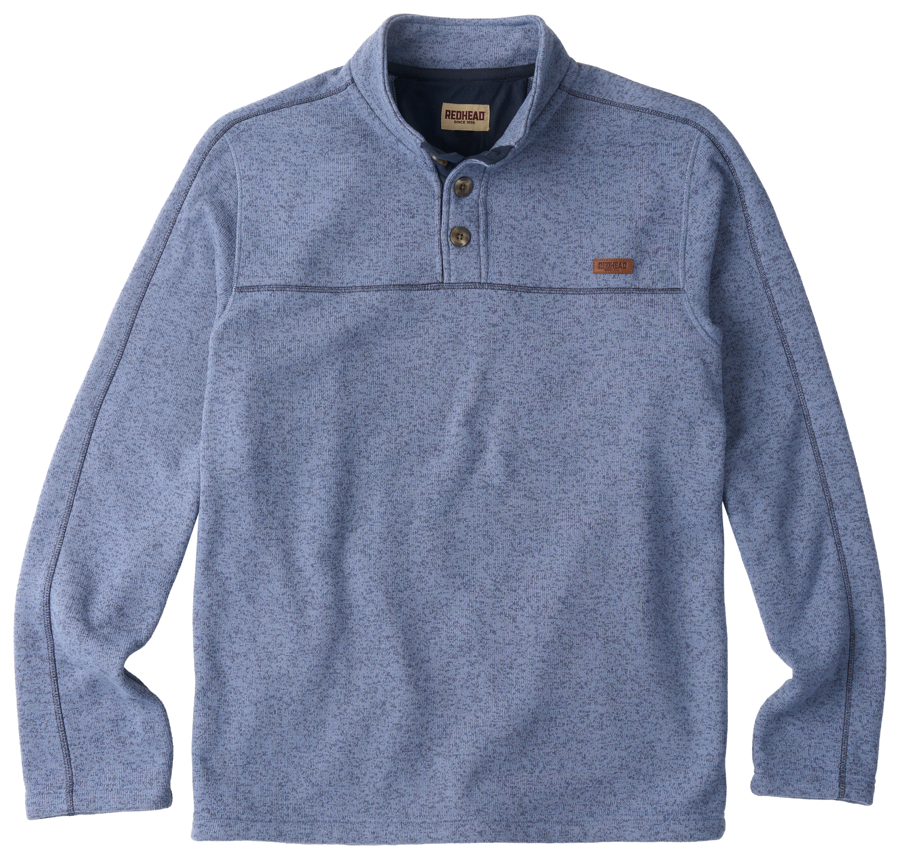 Image of RedHead Sweaterfleece Button-Placket Long-Sleeve Pullover - Vintage Indigo