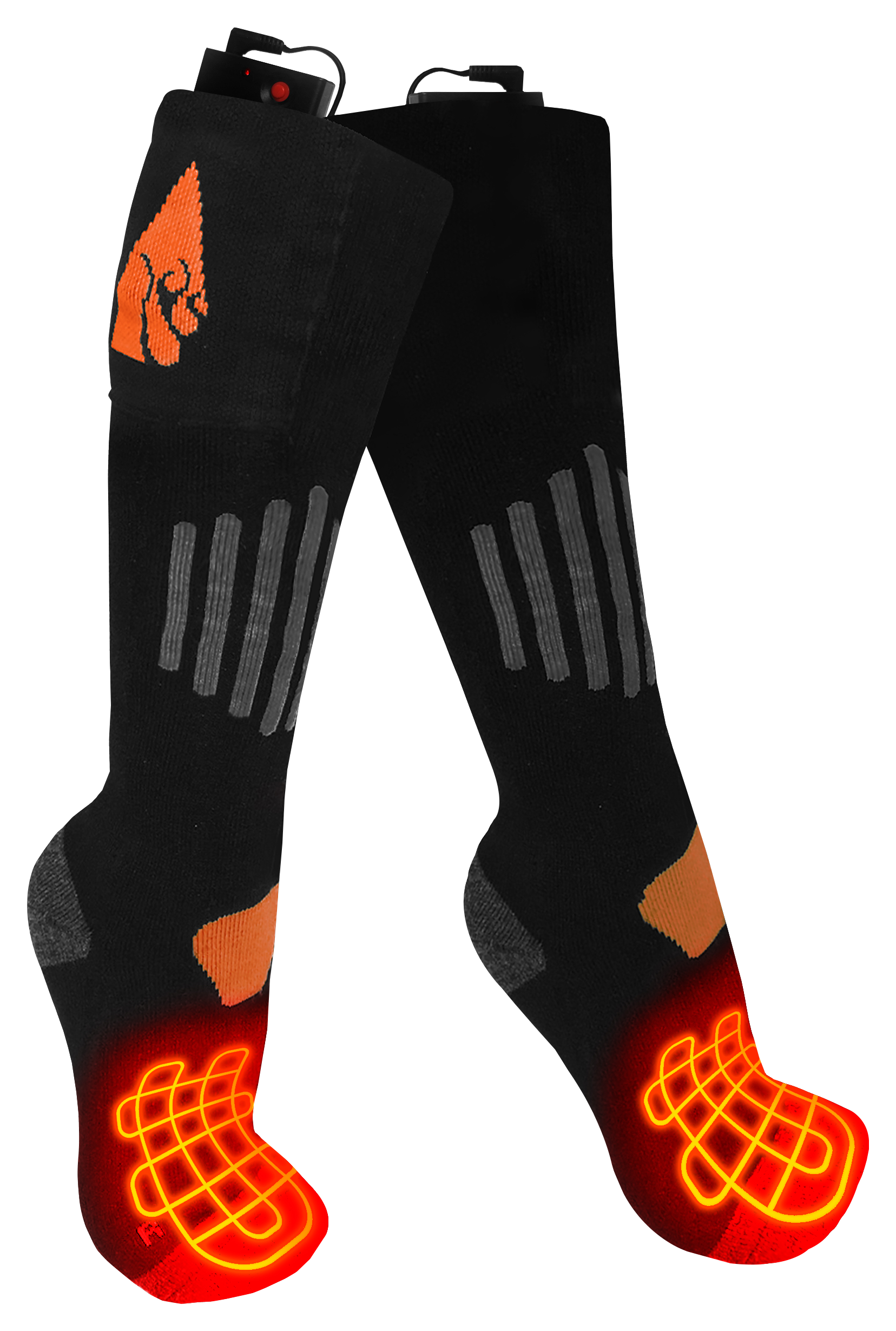 ActionHeat AA Battery-Heated Wool Socks - Black -  L/XL