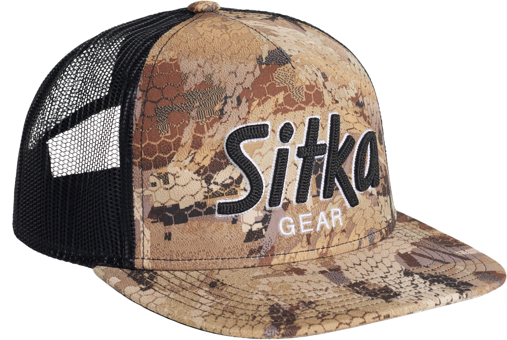 Image of SITKA OPTIFADE 90s Script Hi Pro Trucker Cap - Optifade Marsh