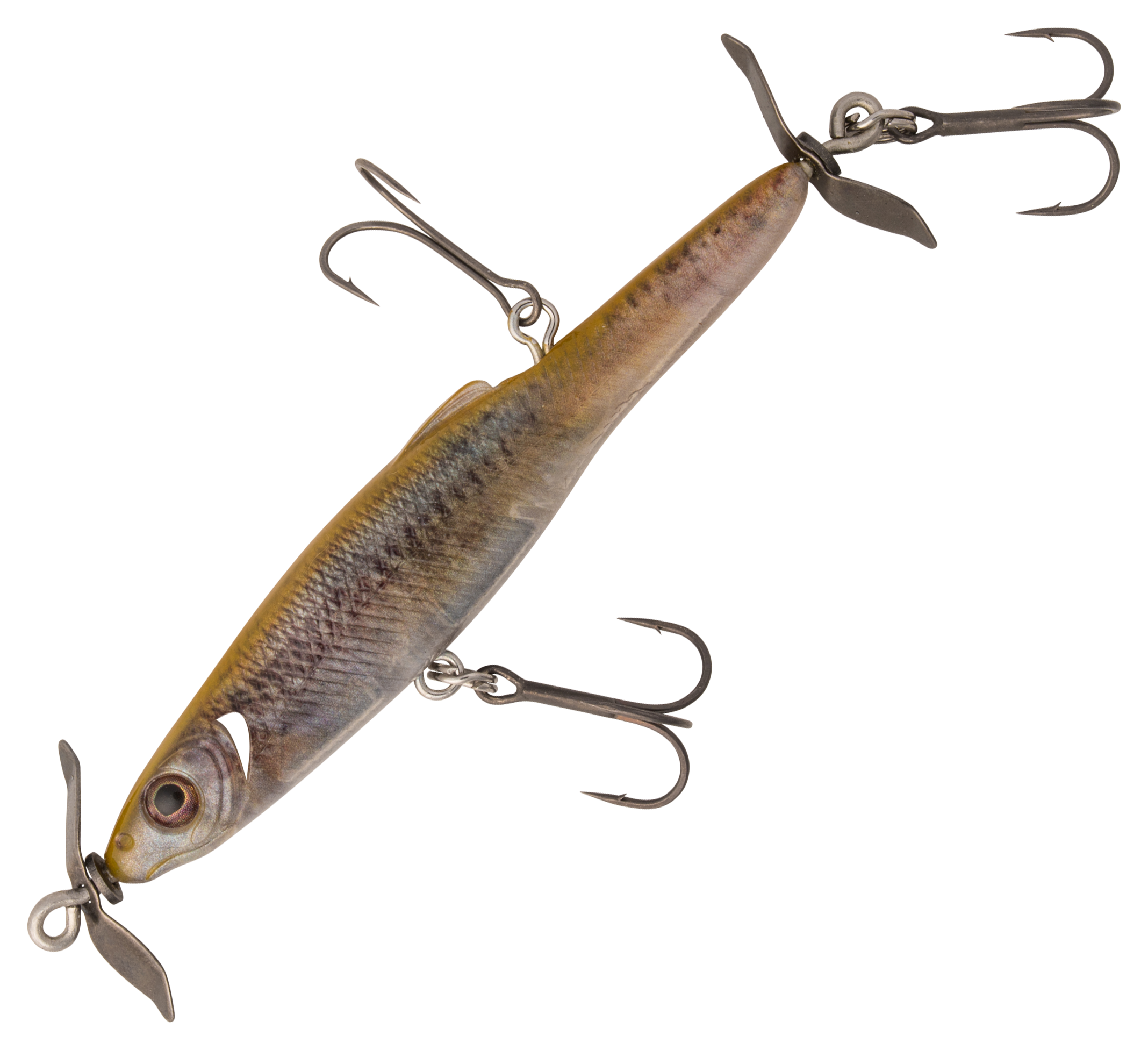 Image of "Great Lakes Finesse Stay-Pinned Spybait - Shiner - 3"" - 1/4 oz."